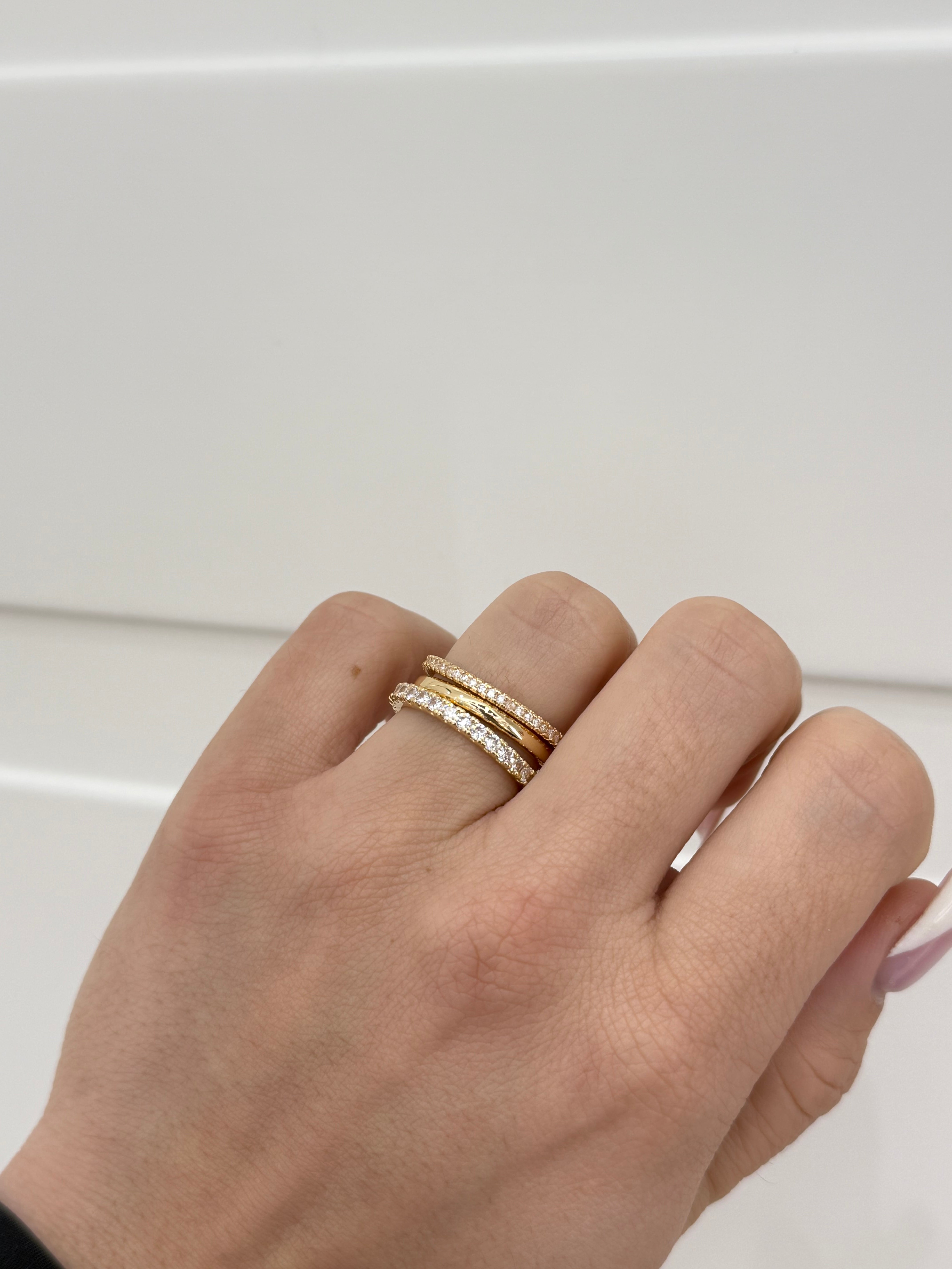 Anello tris bicolore