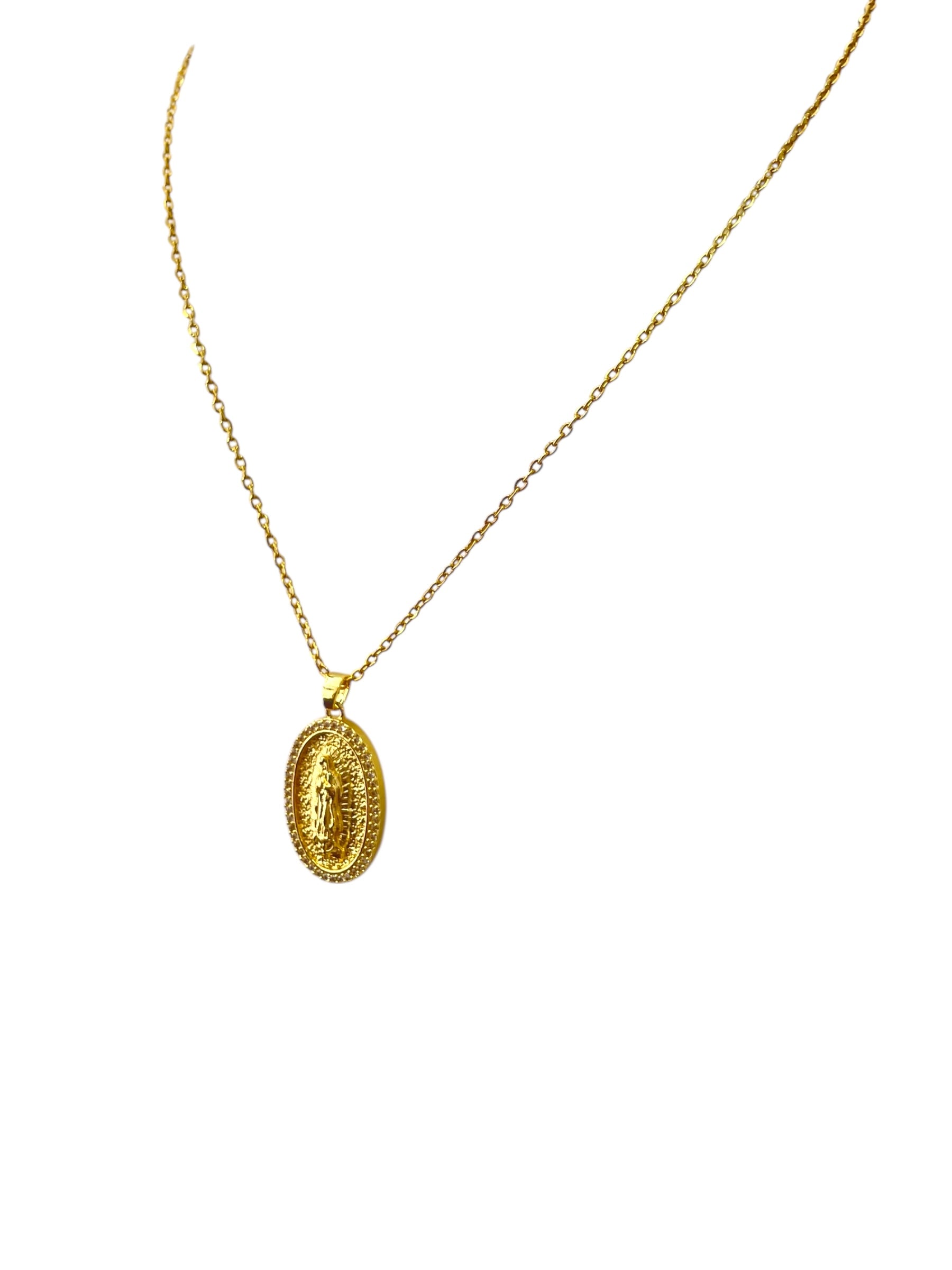 Collana total strass madonnina