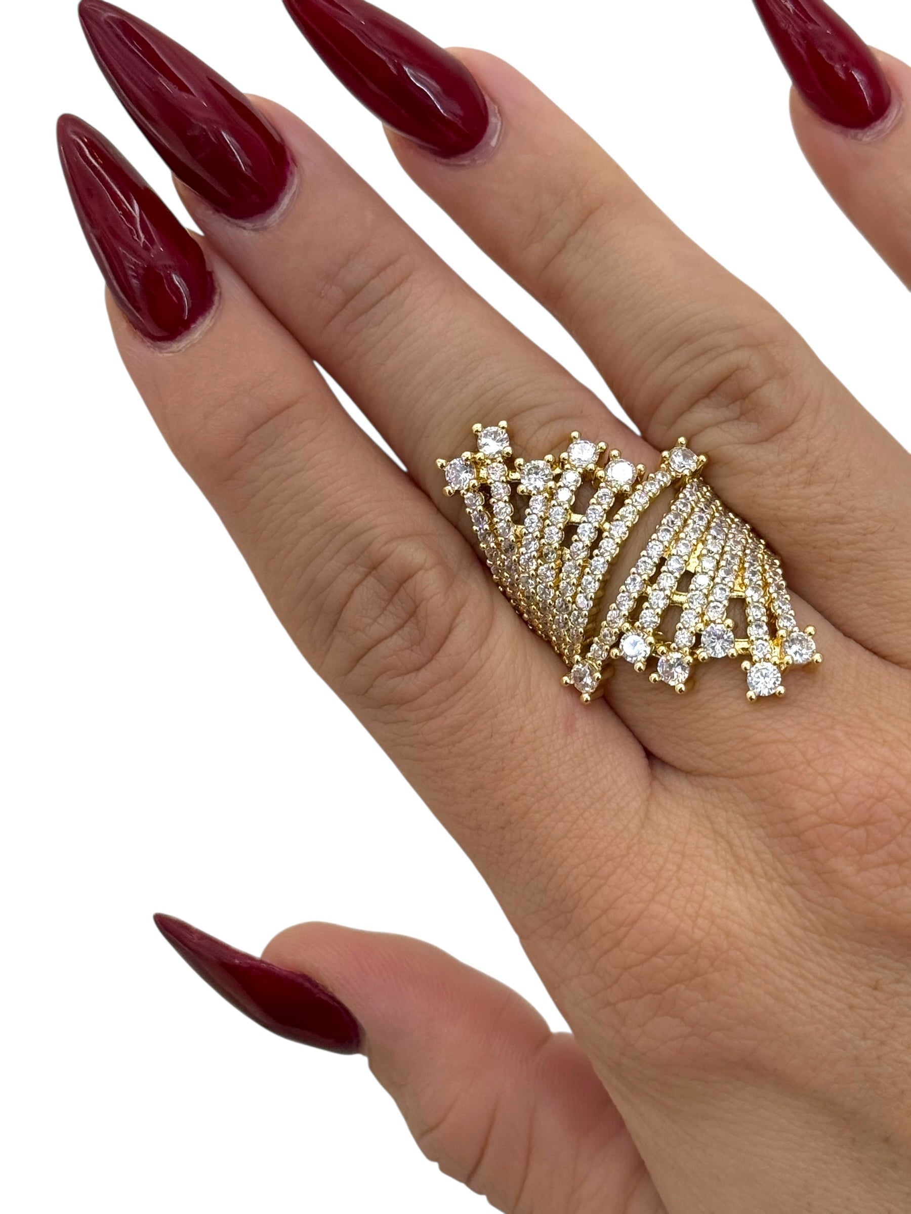 Anello fascia diamantini