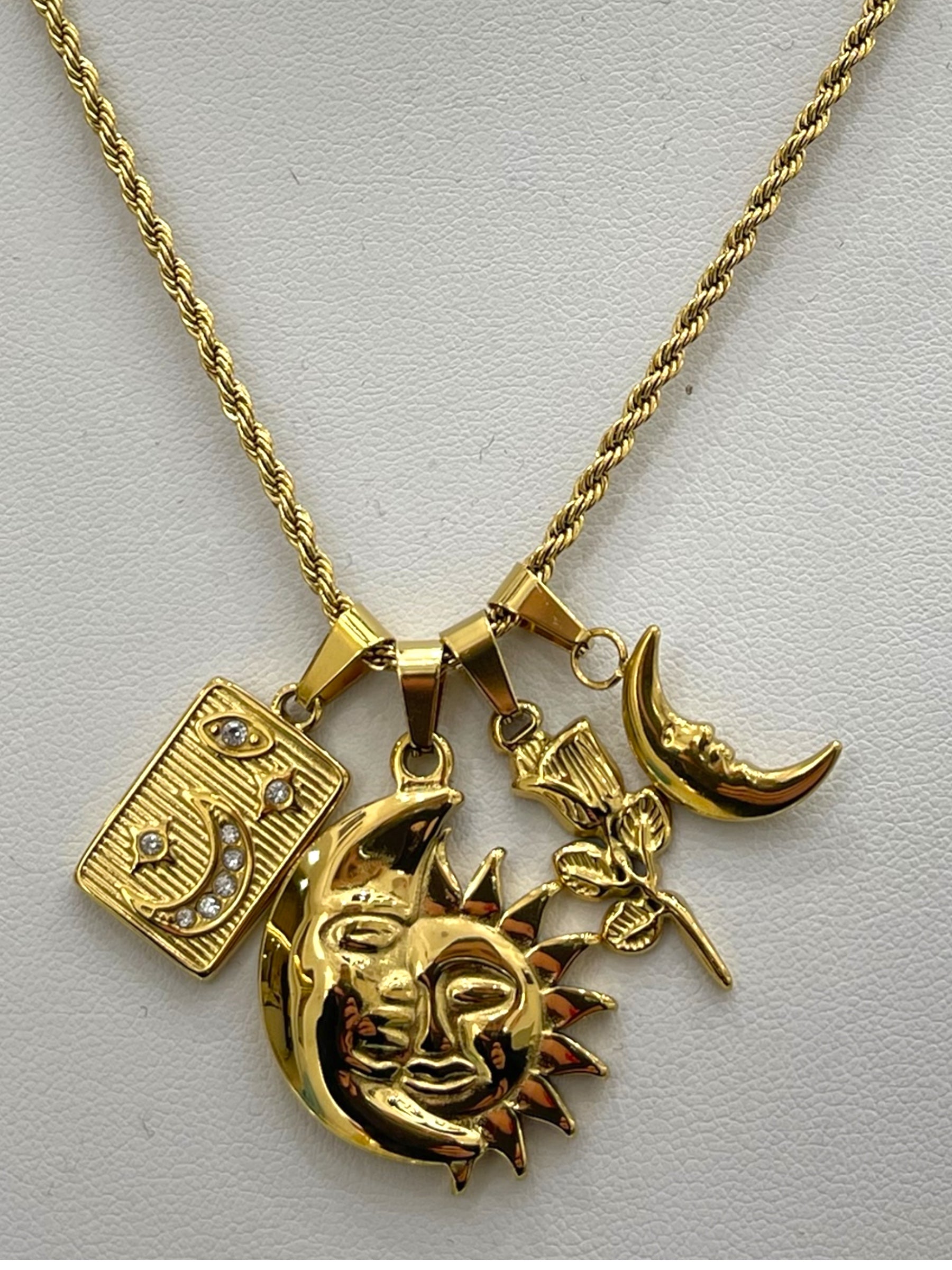 Collana sole e luna sonagli