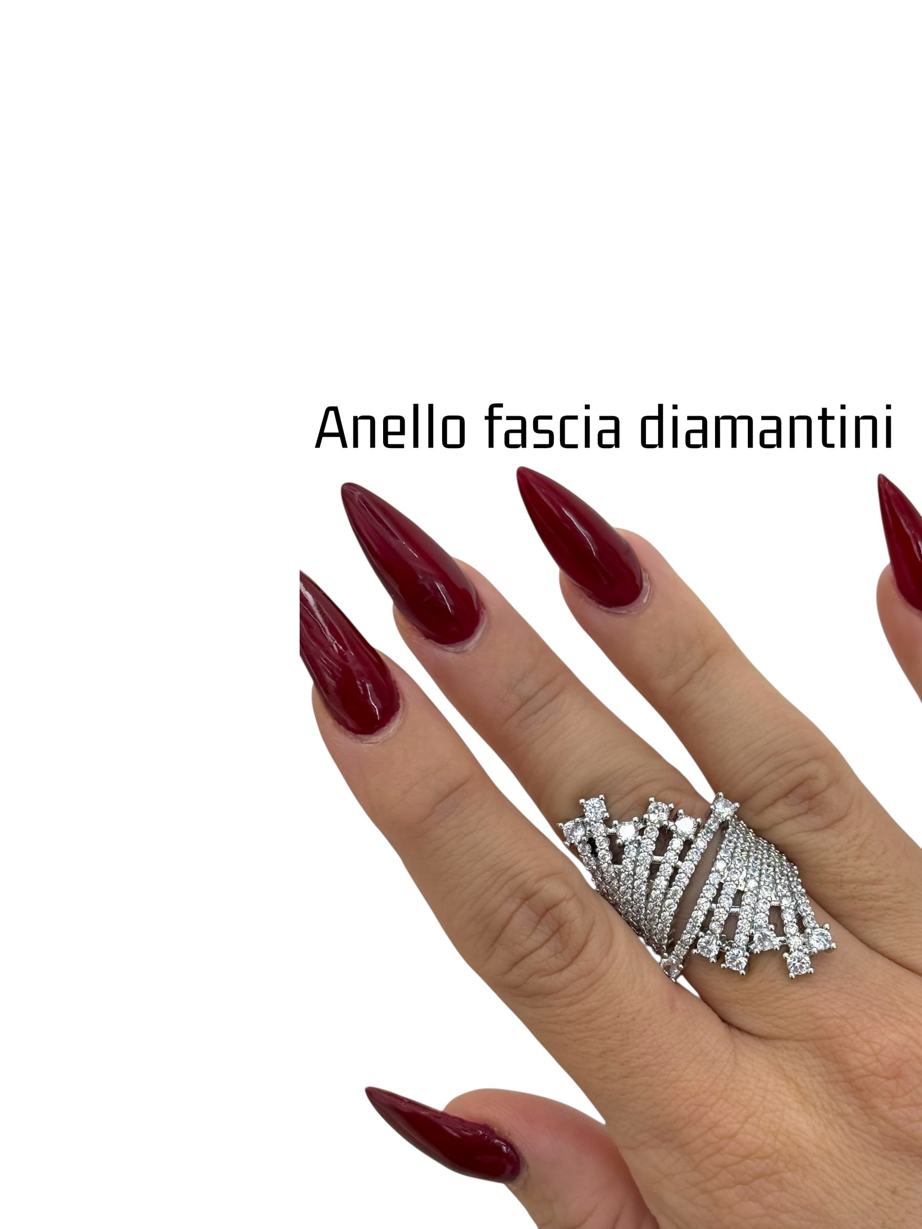 Anello fascia diamantini