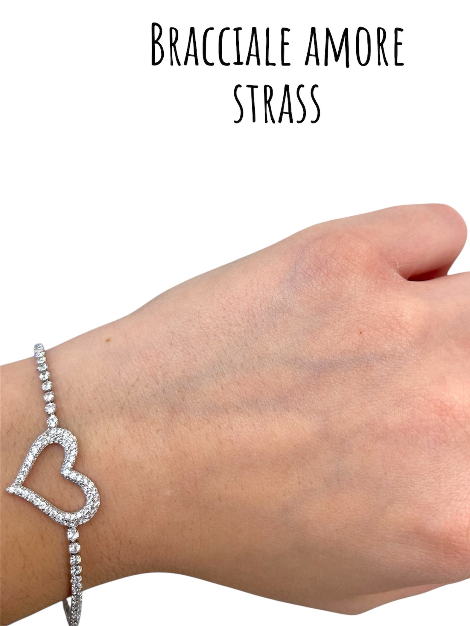 Bracciale amore strass
