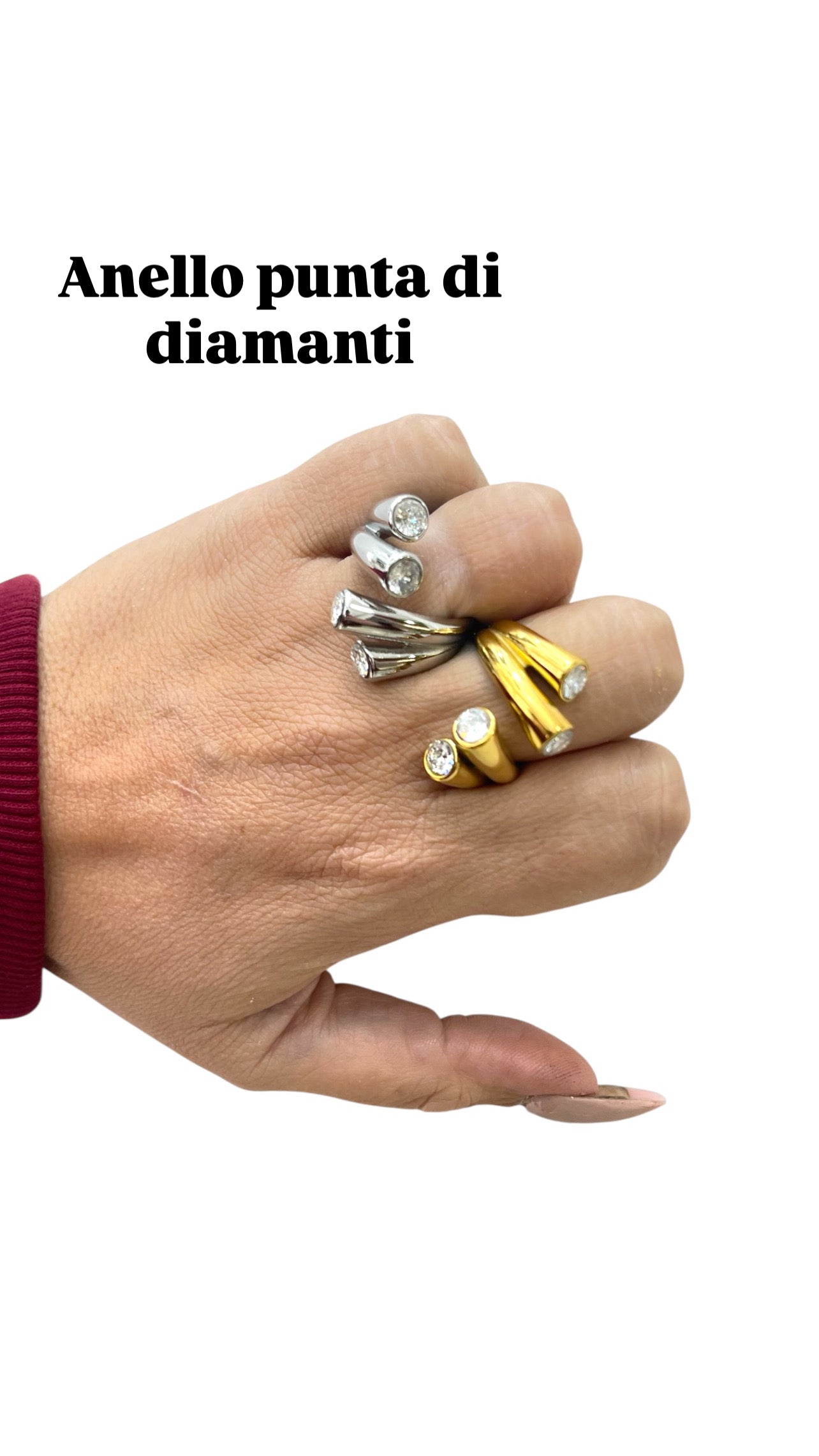 Anello punta di diamanti