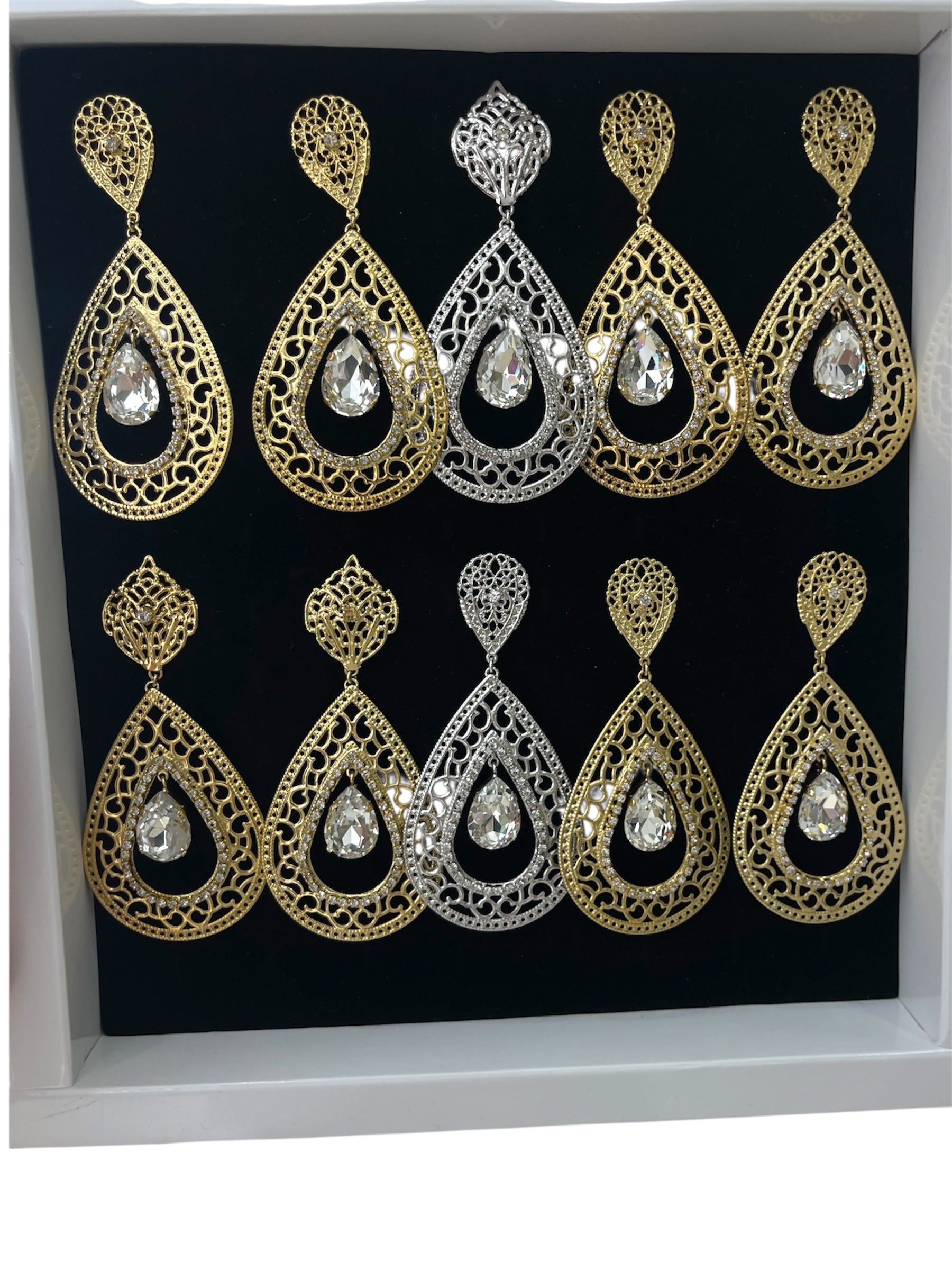 Orecchini a goccia filigrana Swarovski