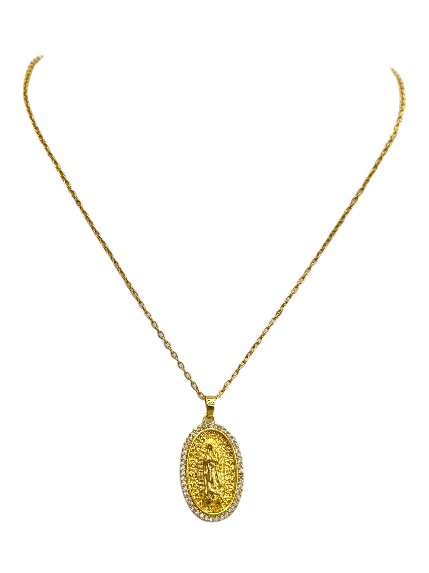 Collana total strass madonnina