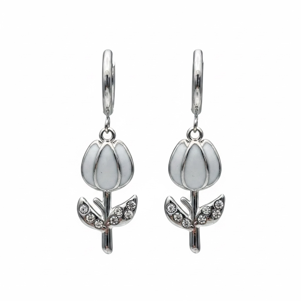 Orecchini Tulipan inox