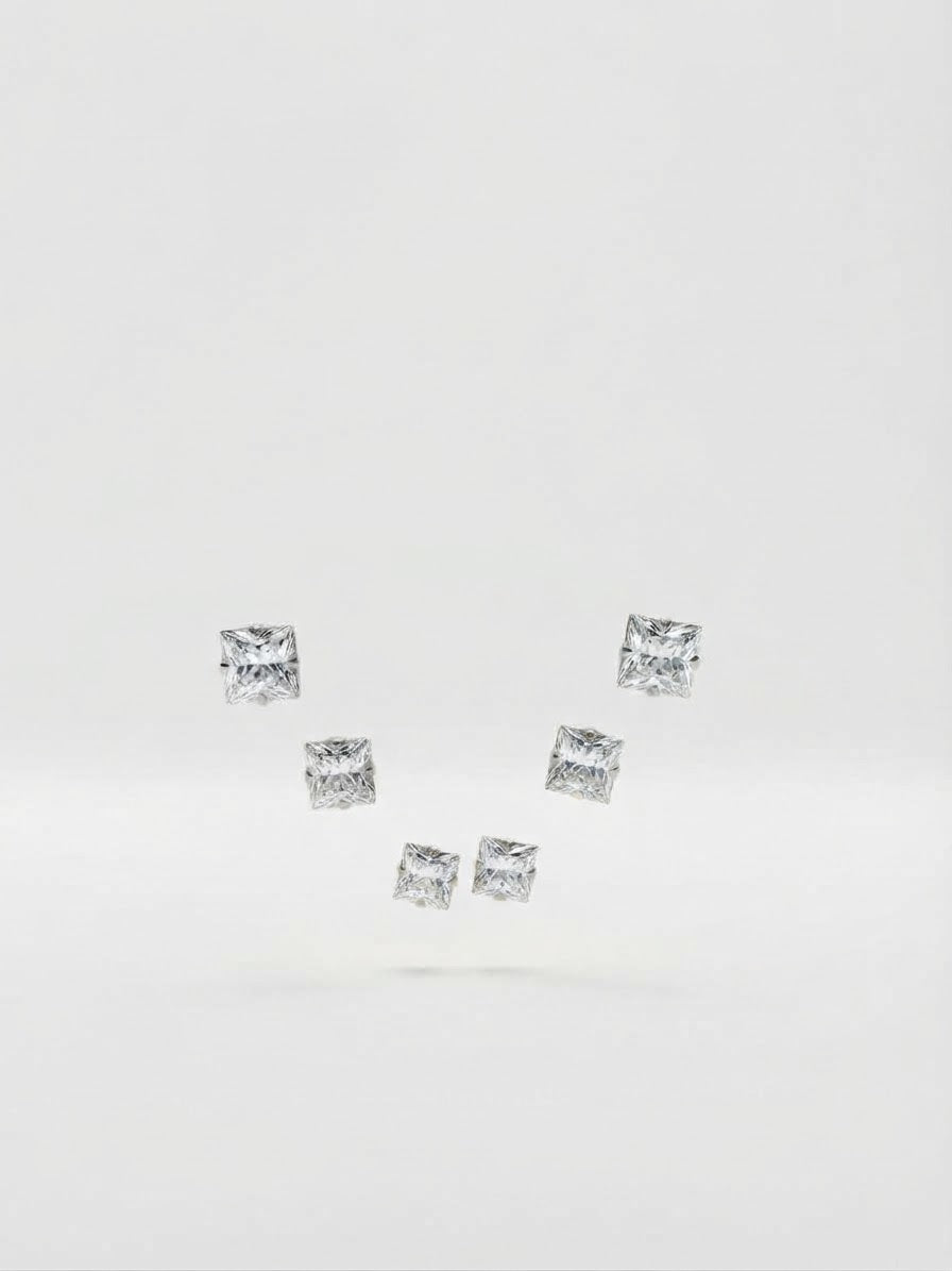 Set Orecchini Cubic Crystal
