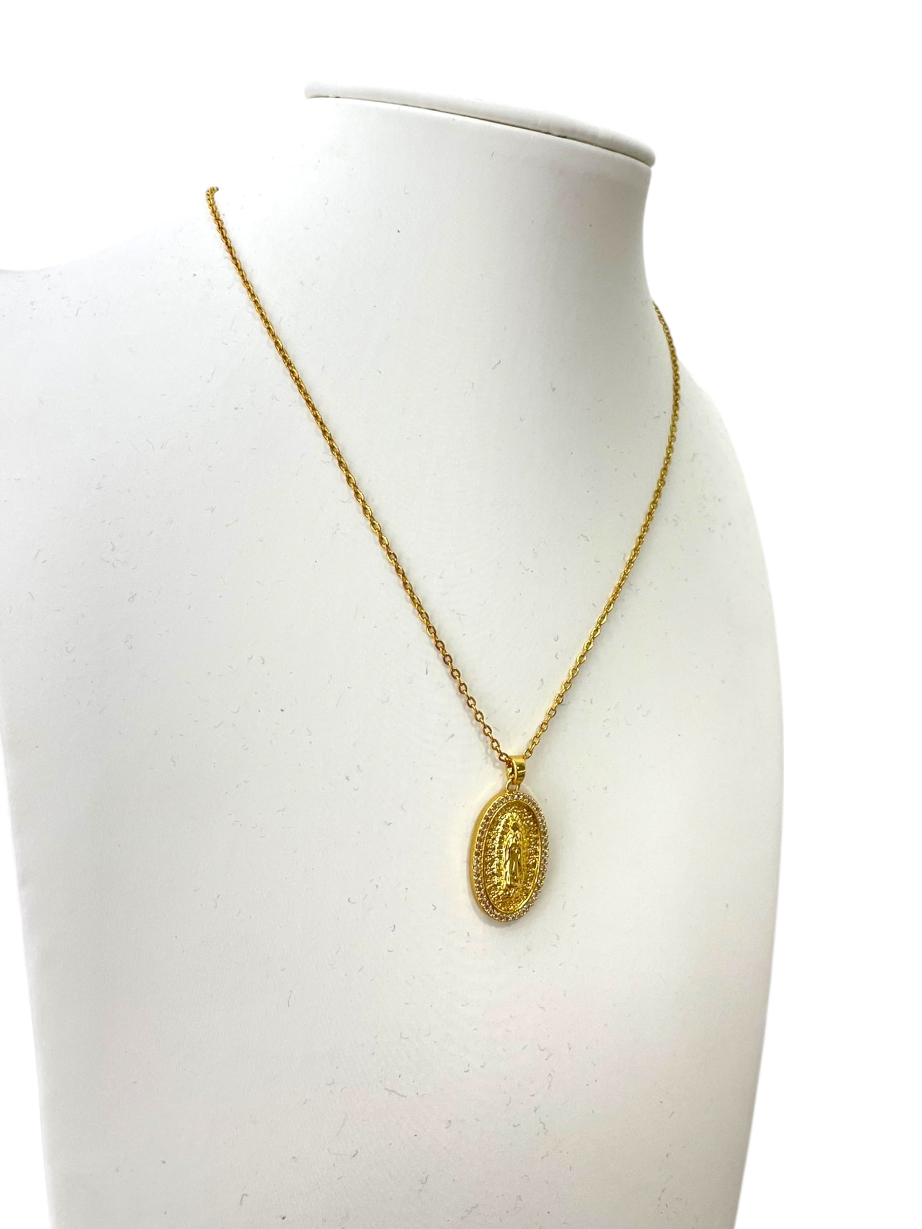 Collana total strass madonnina