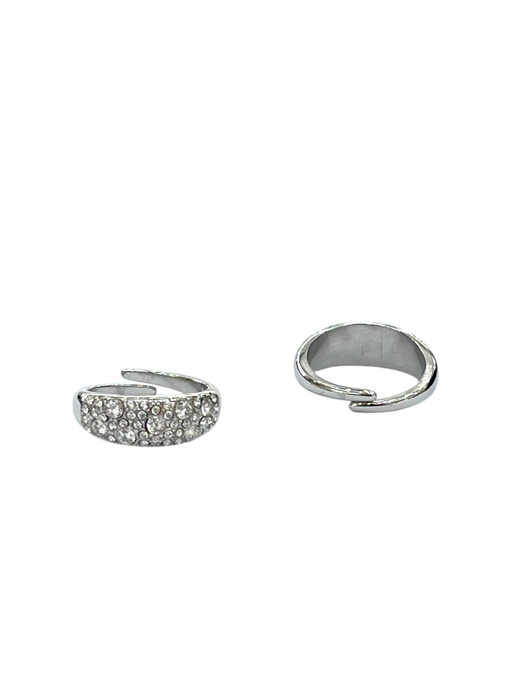 Anello super strass inox
