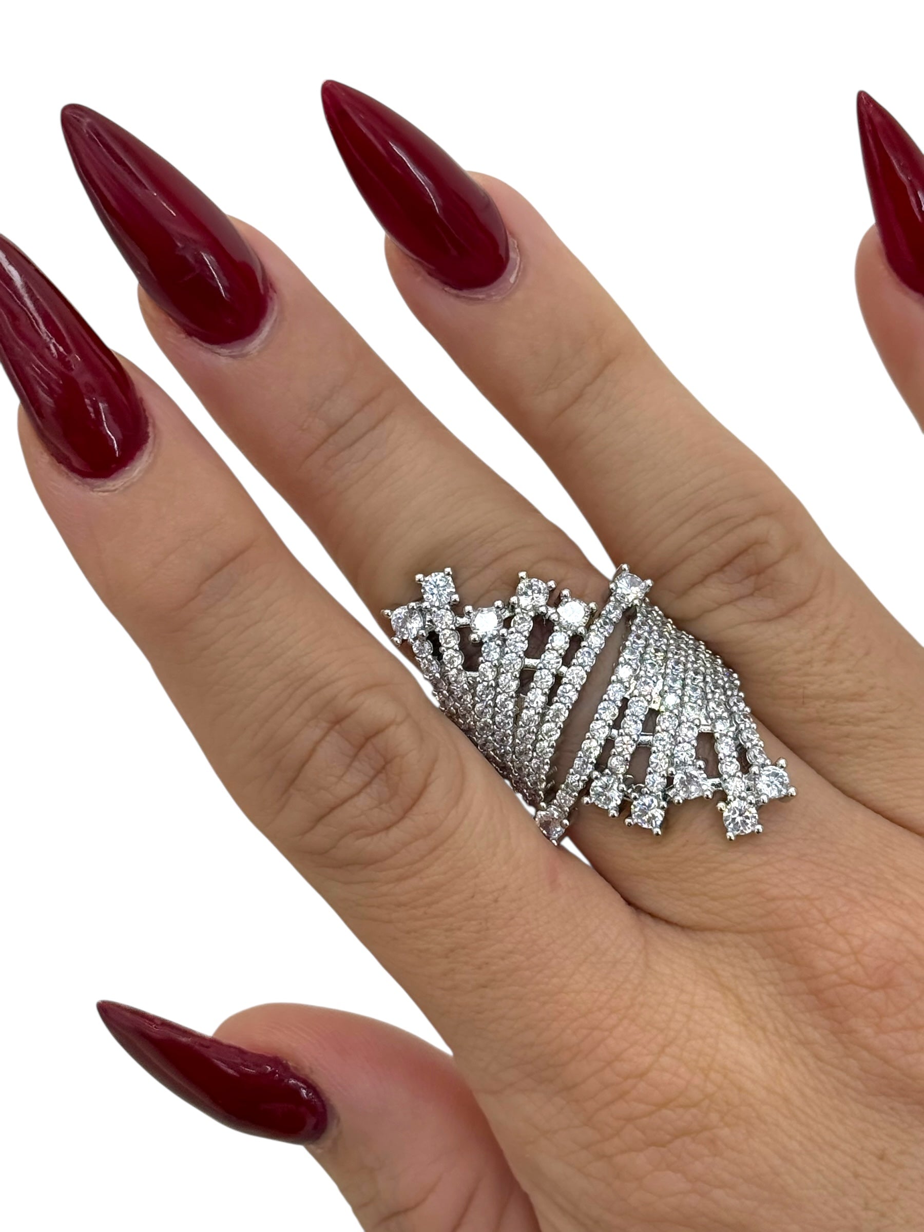 Anello fascia diamantini