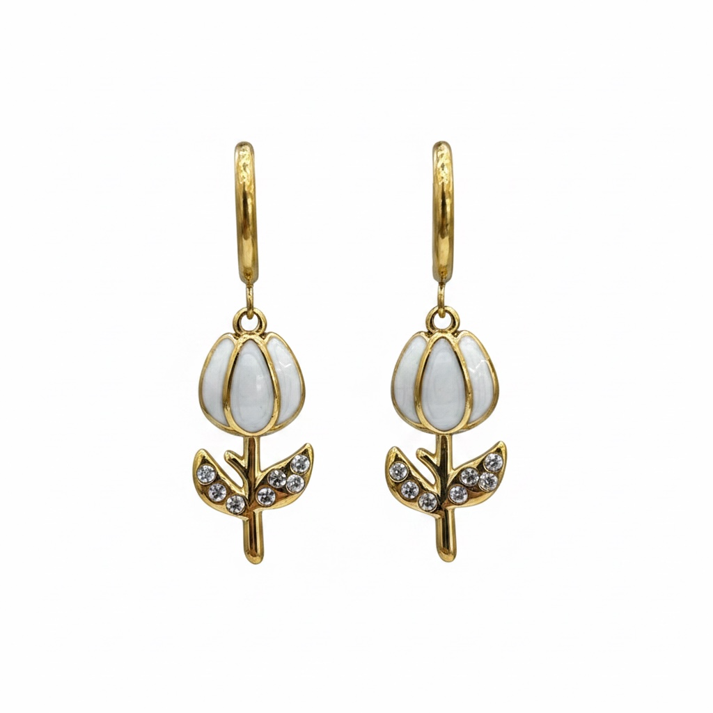 Orecchini Tulipan inox