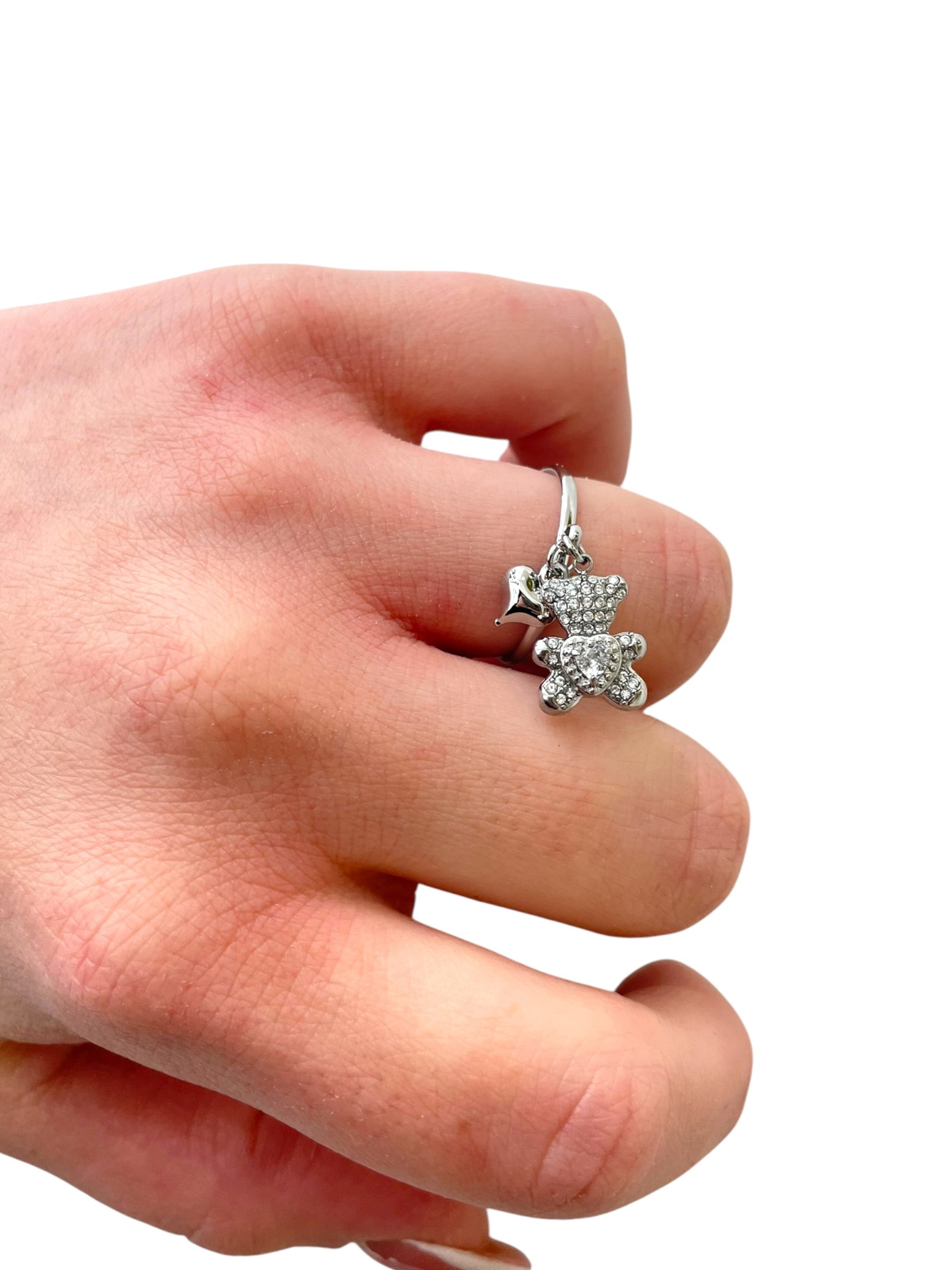 Anello teddy strass sonagli