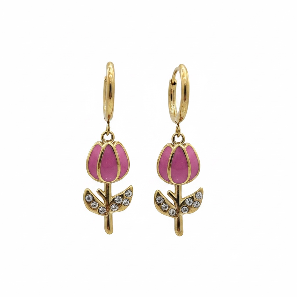 Orecchini Tulipan inox