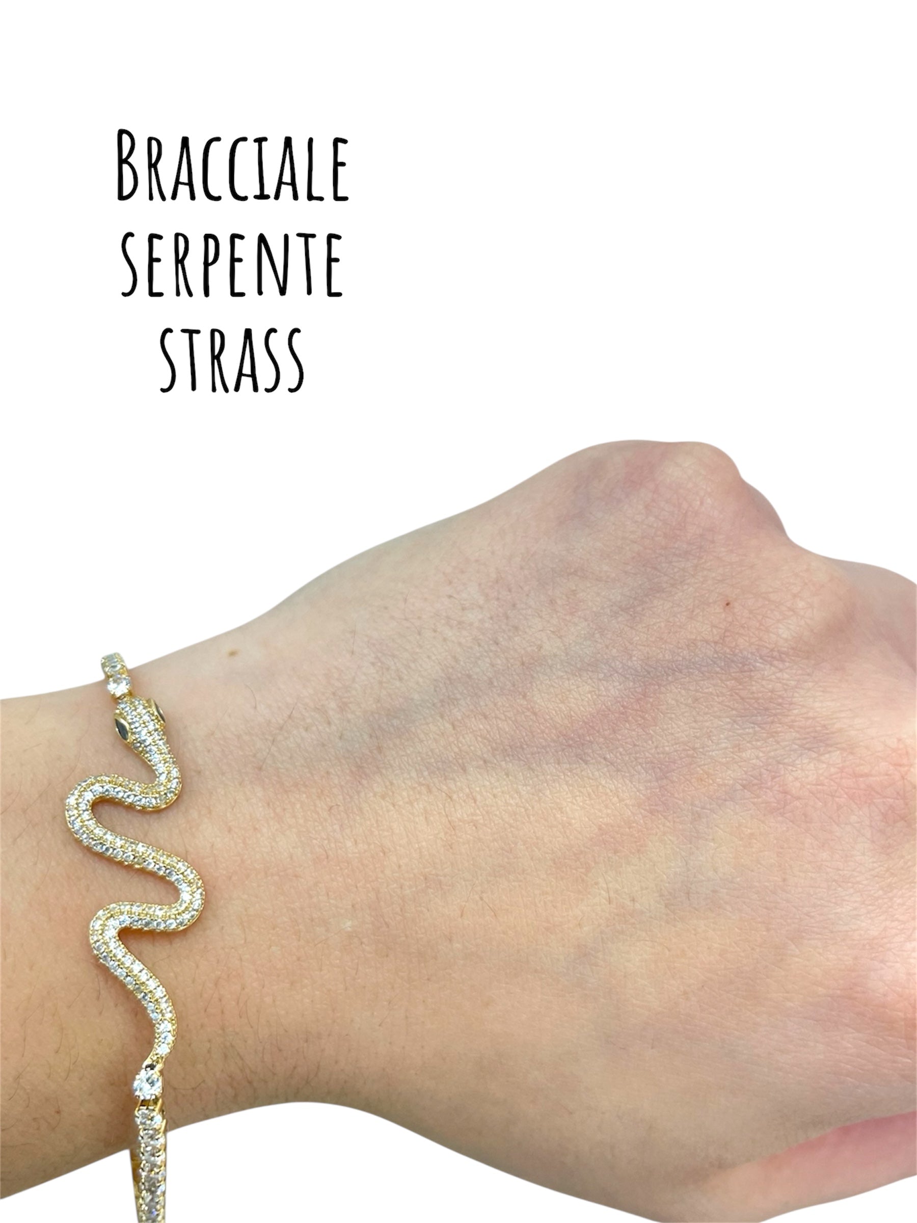 Bracciale serpente strass