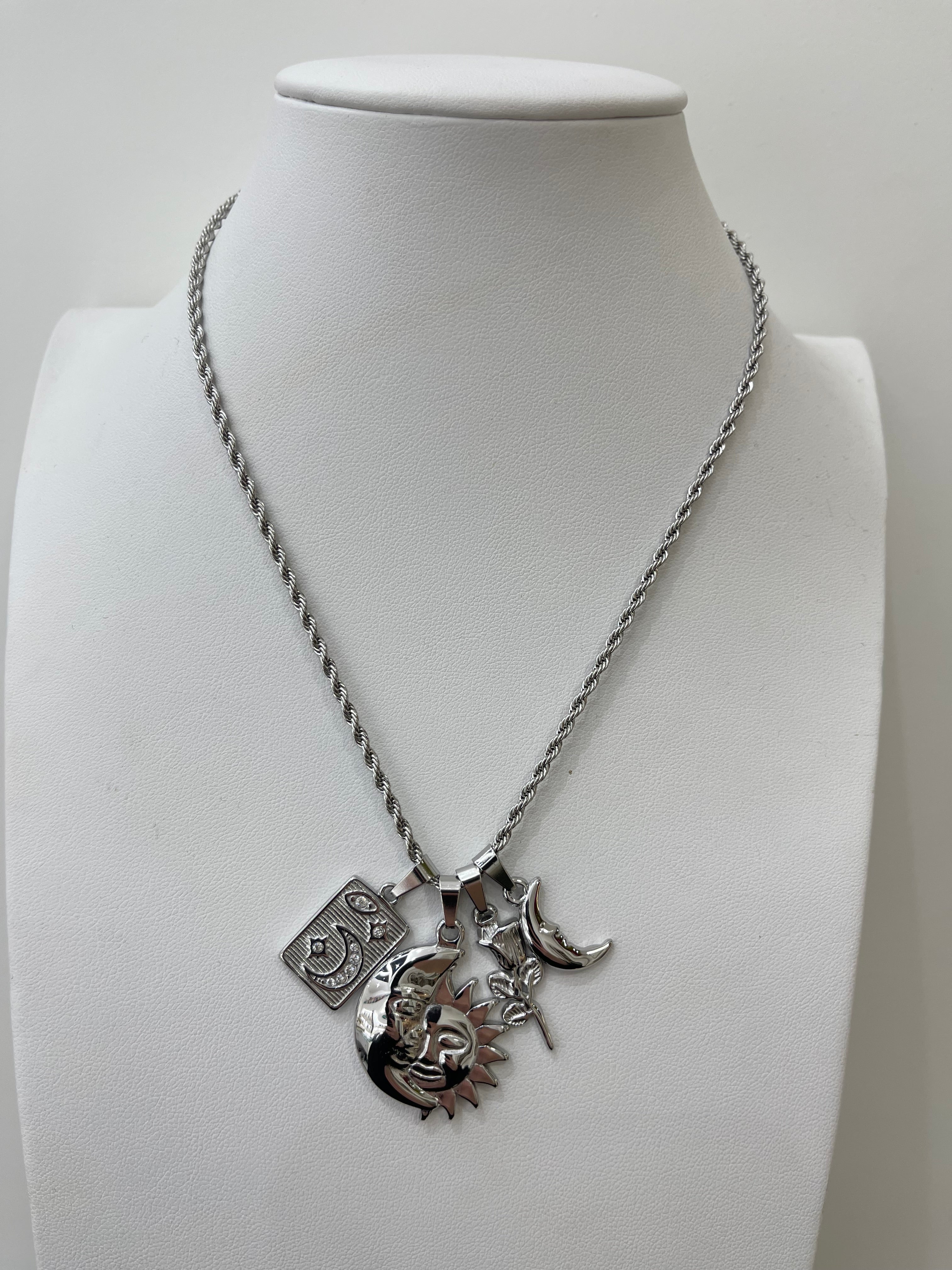 Collana sole e luna sonagli