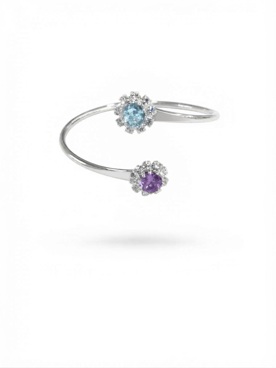 Bracciale duetto floreale