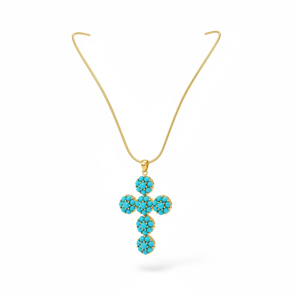 Collana croce fantasy