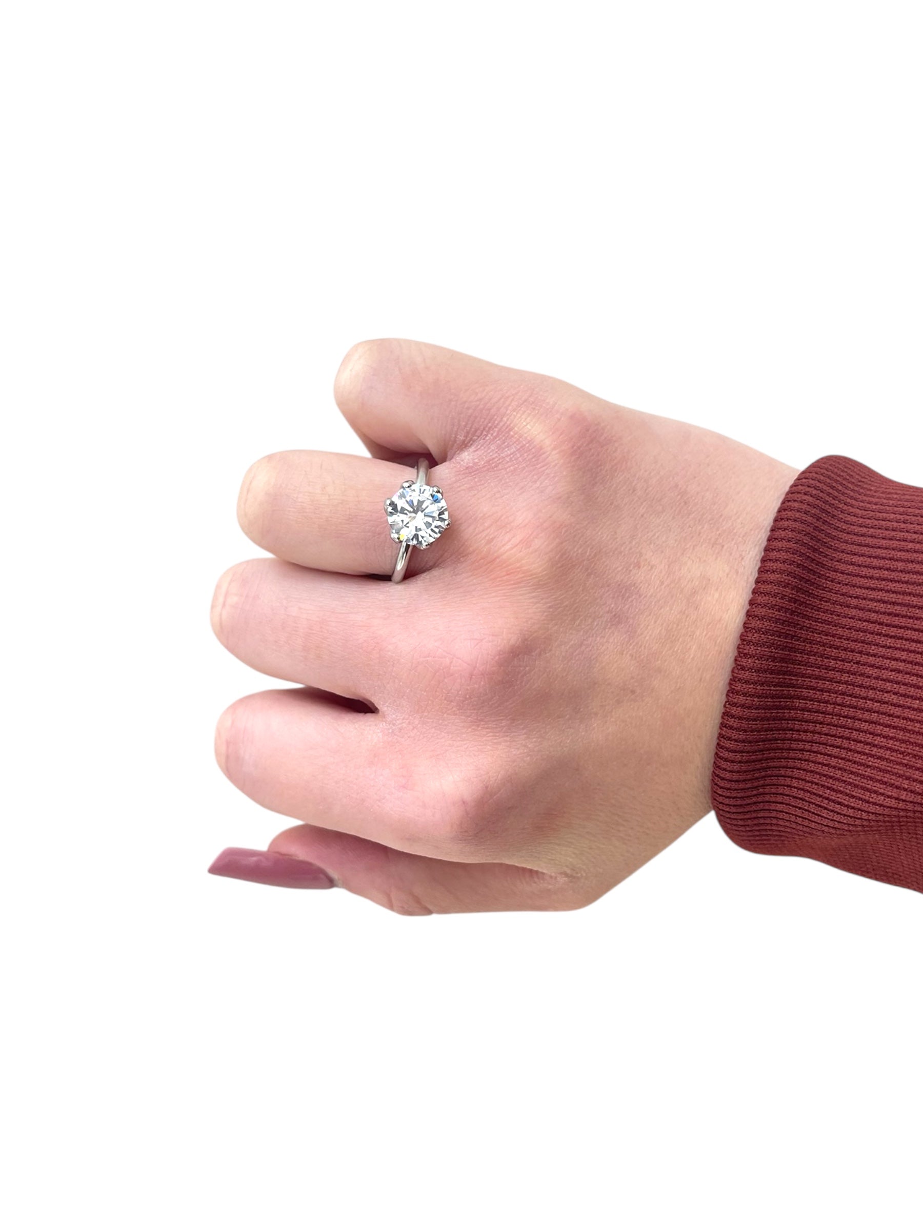 Anello solitario big acciaio