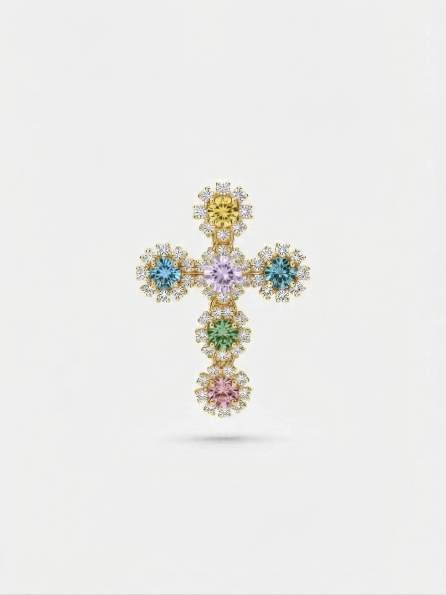 Anello cross fiorellini
