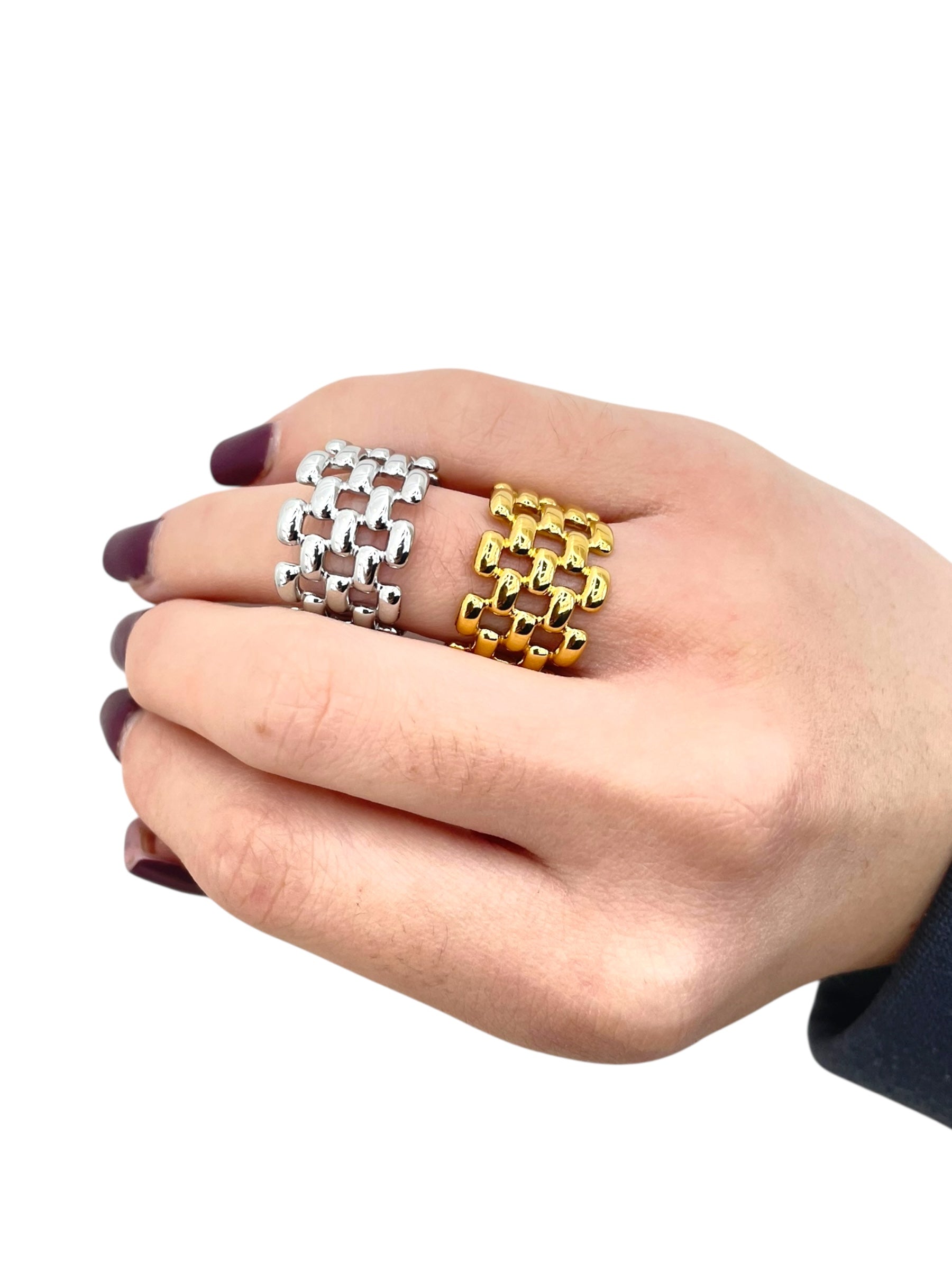 Anello maglia traforato