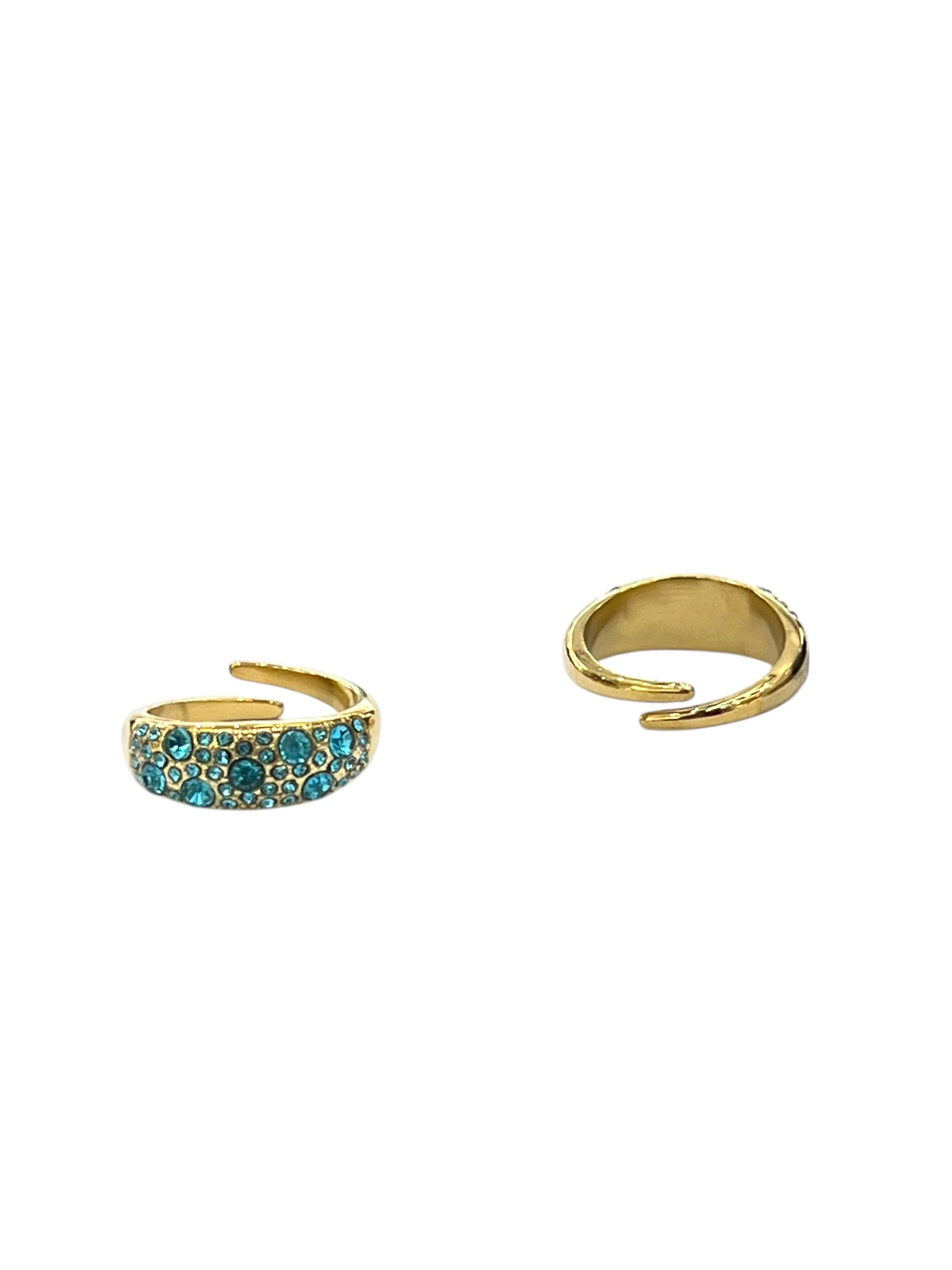Anello super strass inox