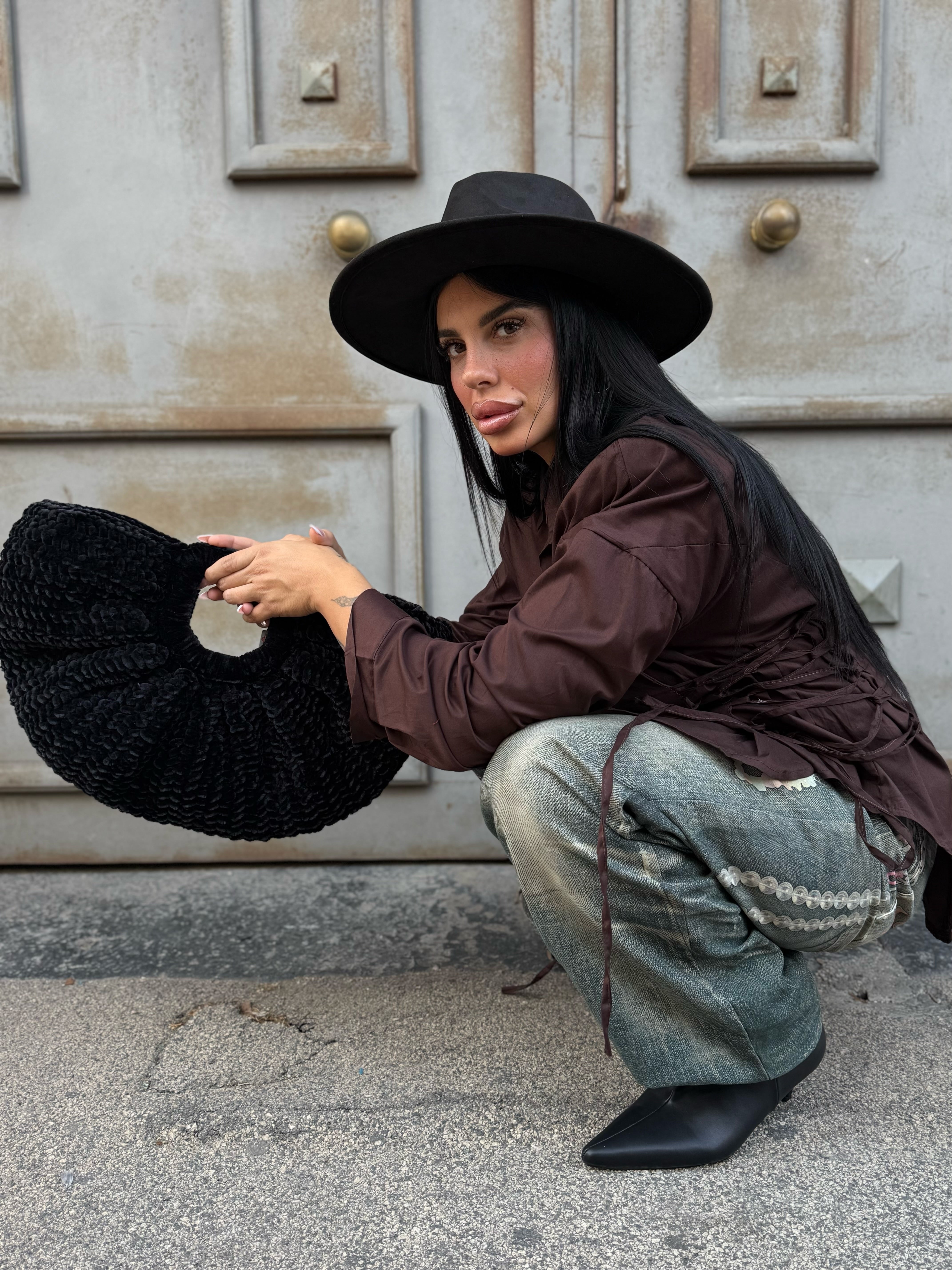 Borsa intreccio oversize