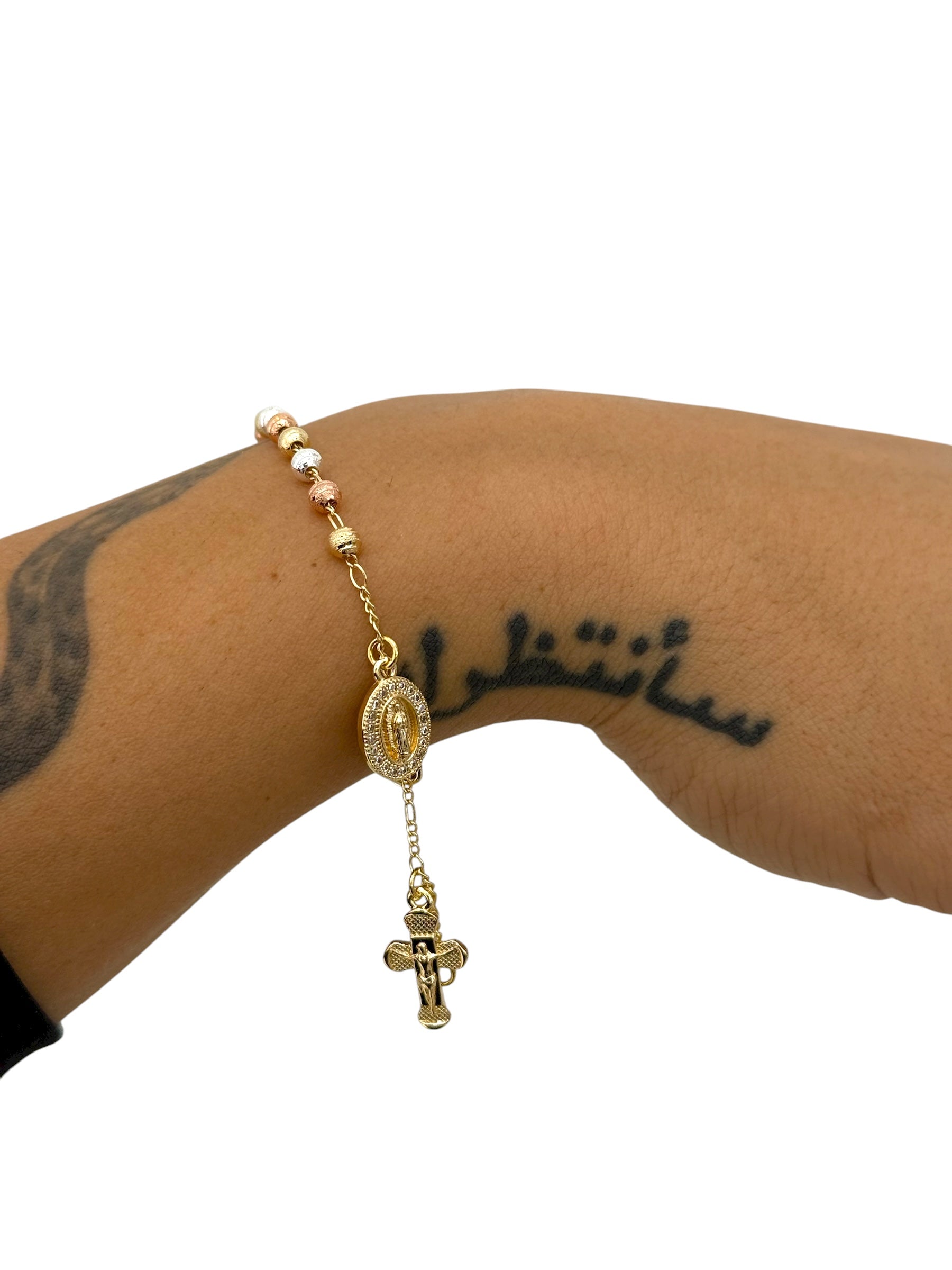 Bracciale Rosario milleluci croce gotica