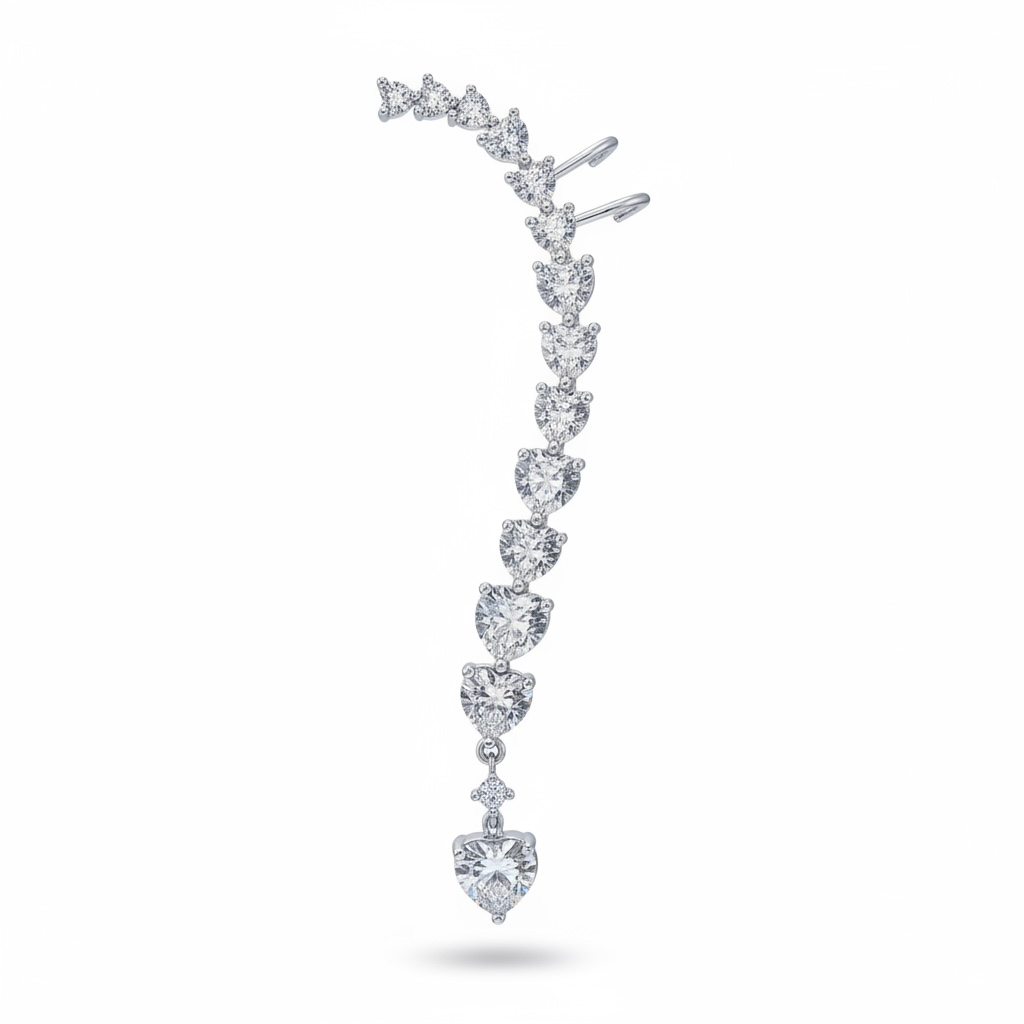 Earcuff Cascata Di Cuori