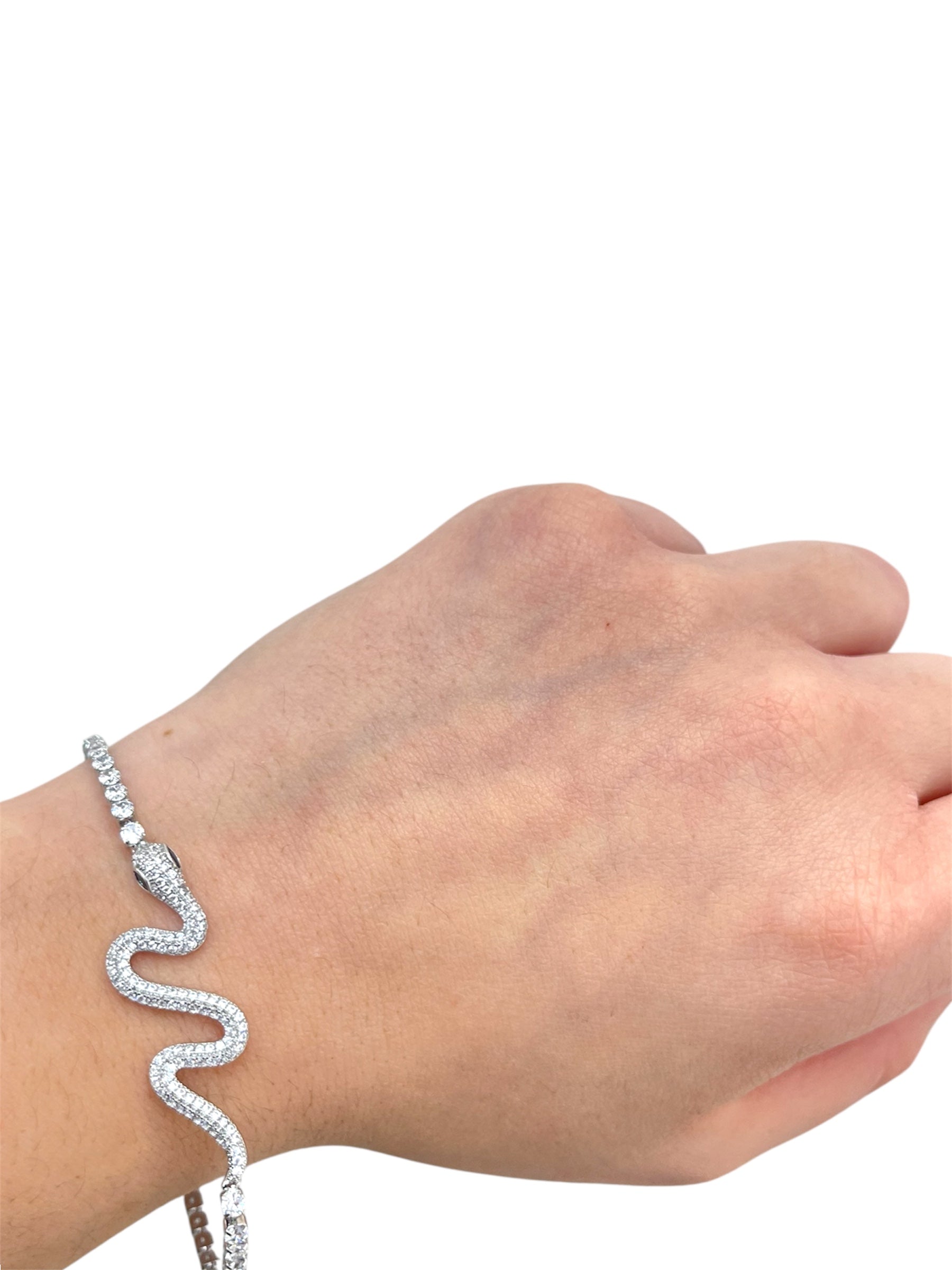 Bracciale serpente strass