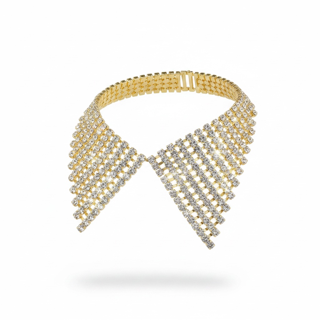 Collana colletto strass