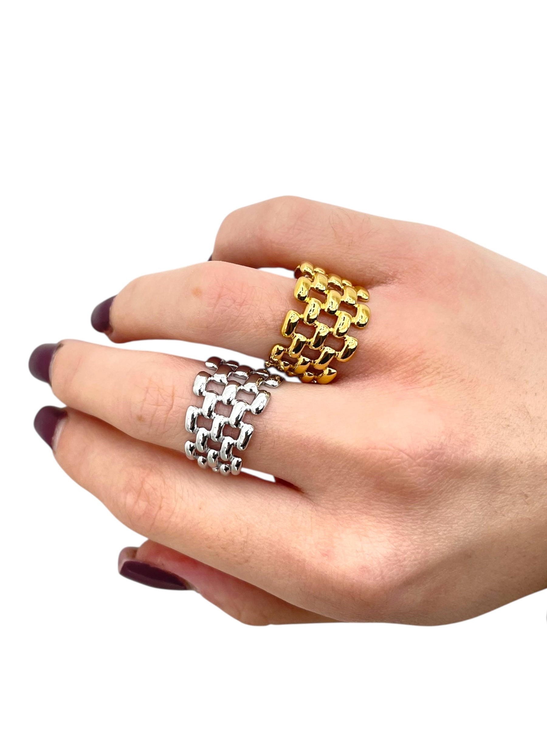 Anello maglia traforato