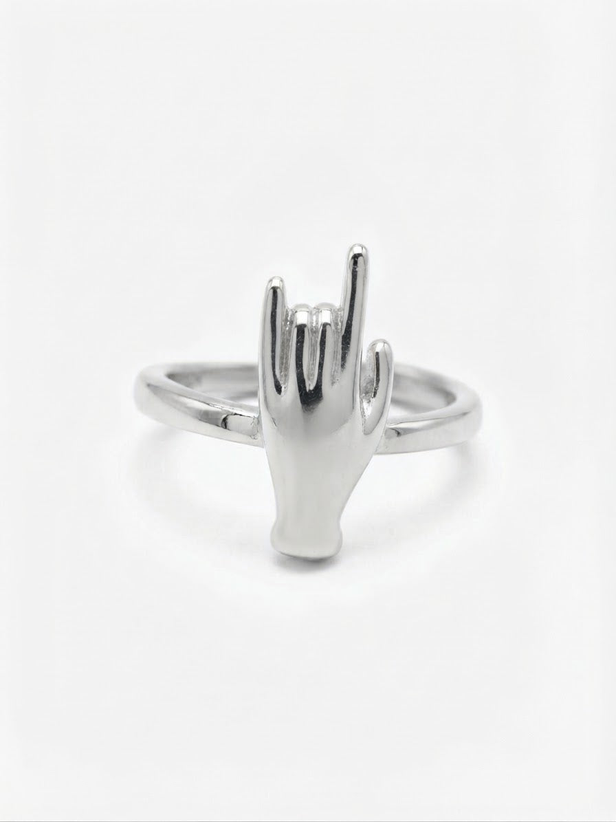 Anello Cornetto Rock
