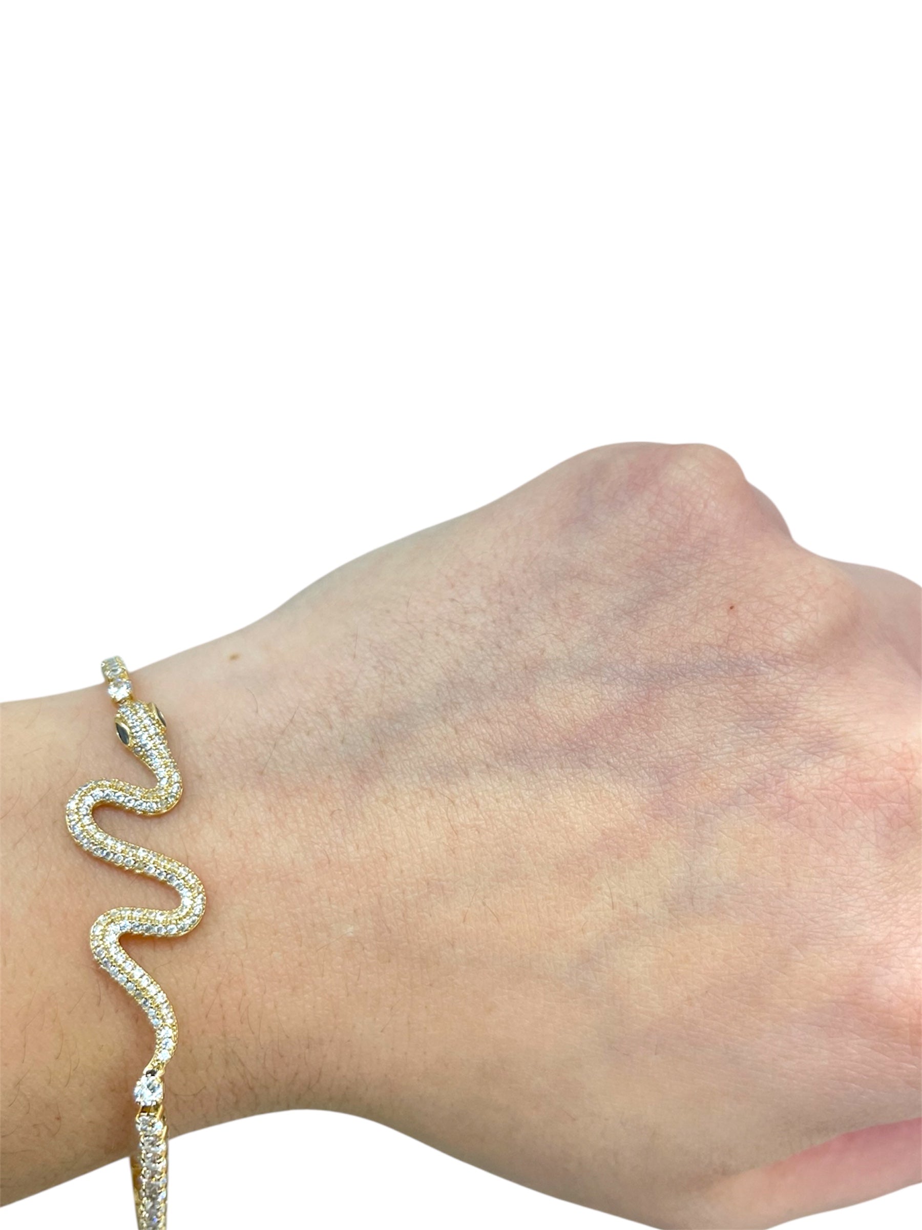 Bracciale serpente strass