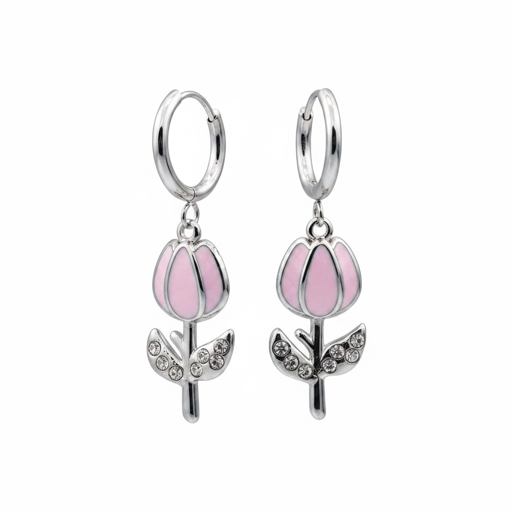 Orecchini Tulipan inox