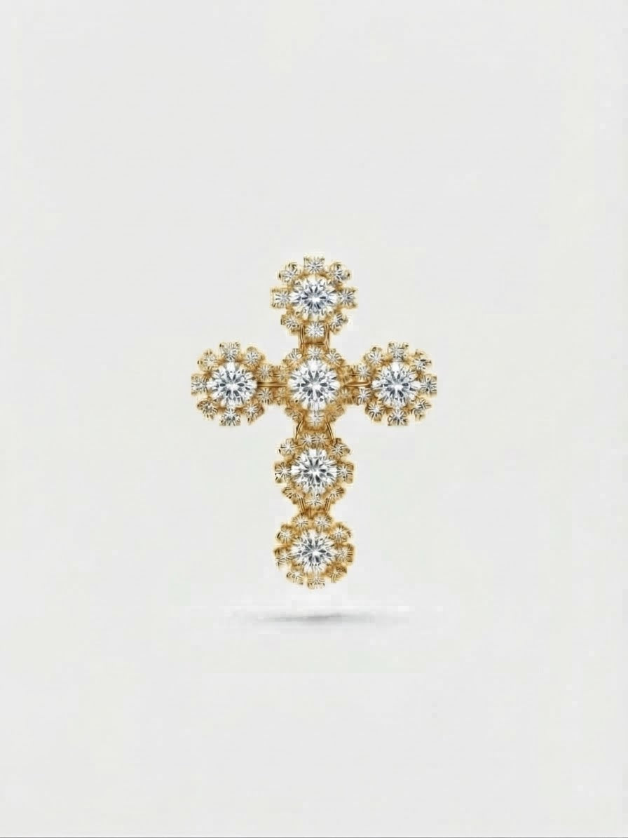 Anello cross fiorellini