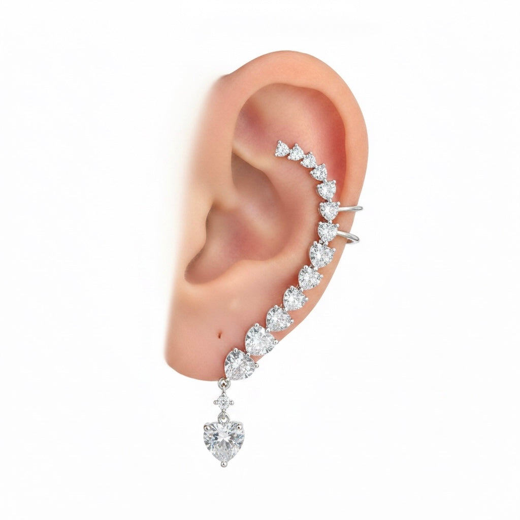 Earcuff Cascata Di Cuori