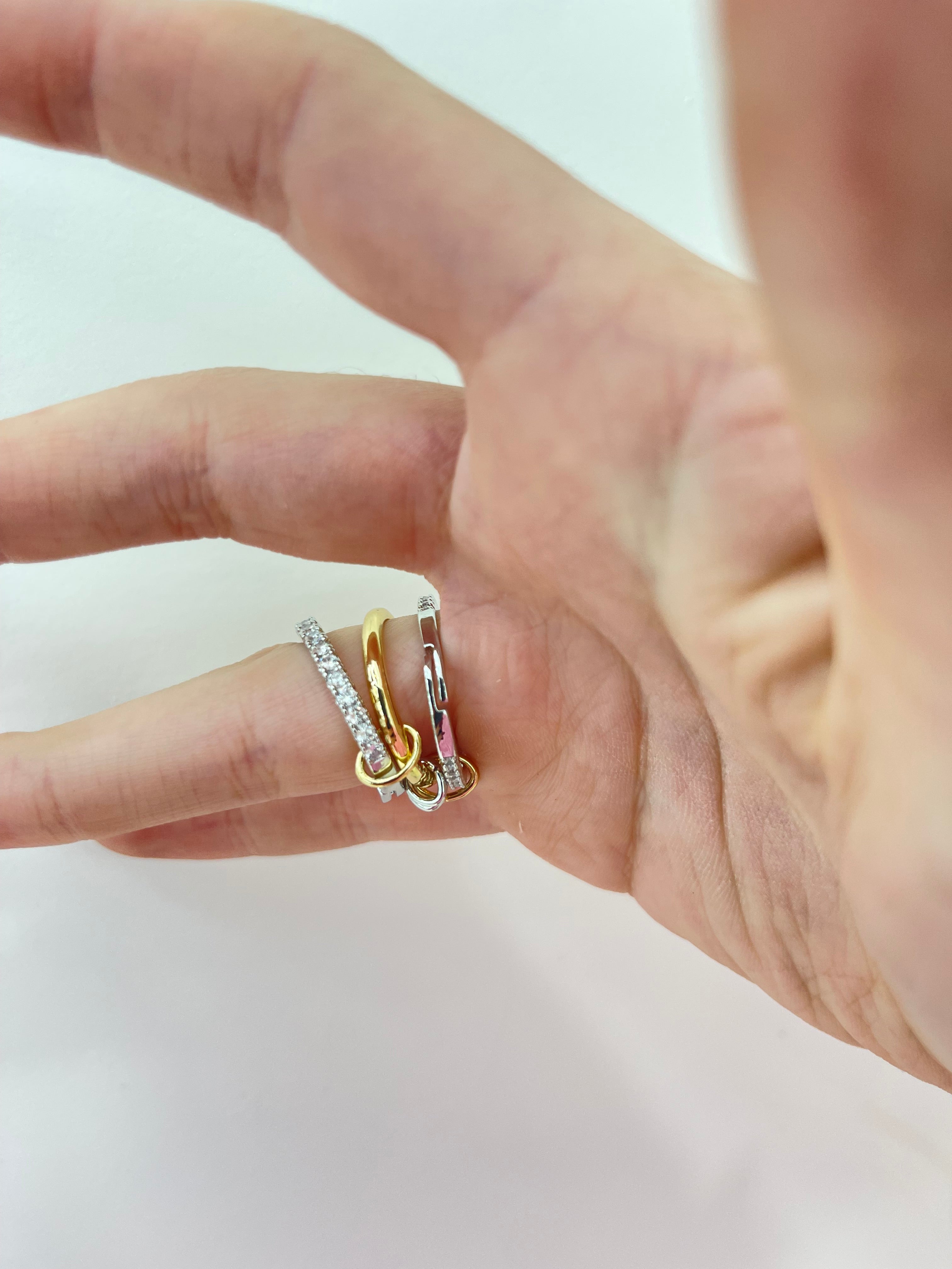 Anello tris bicolore