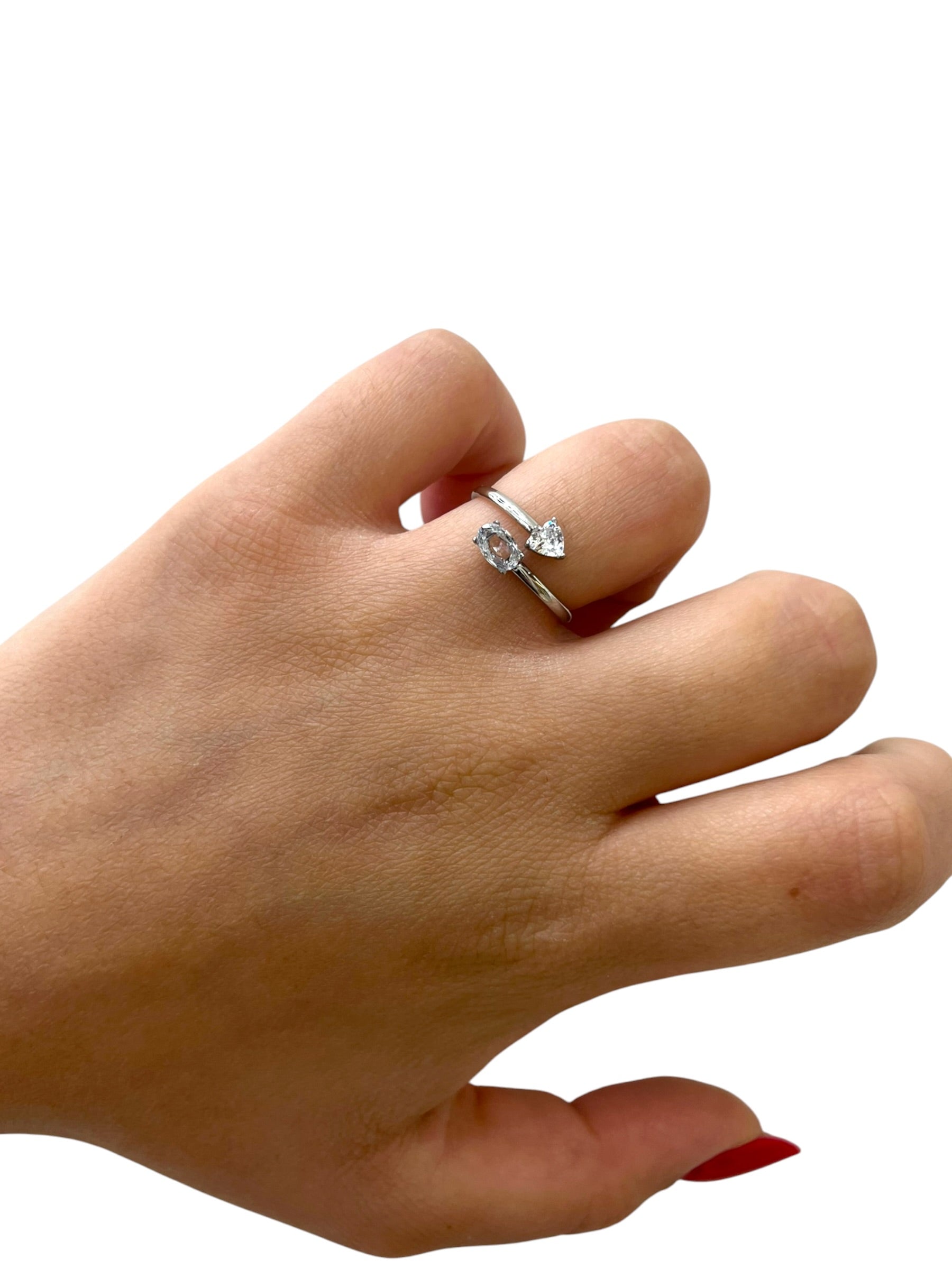 Anello sunny double in acciaio inossidabile