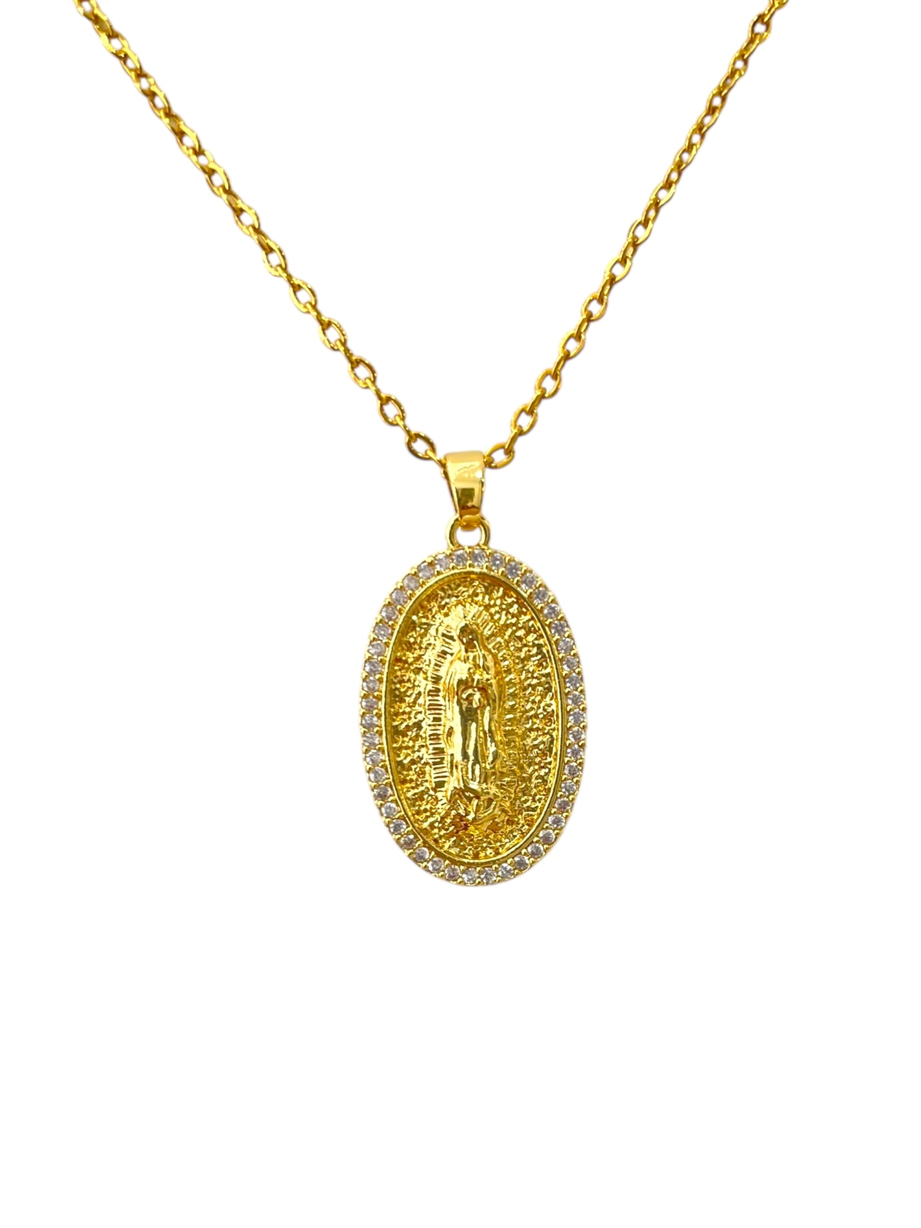 Collana total strass madonnina