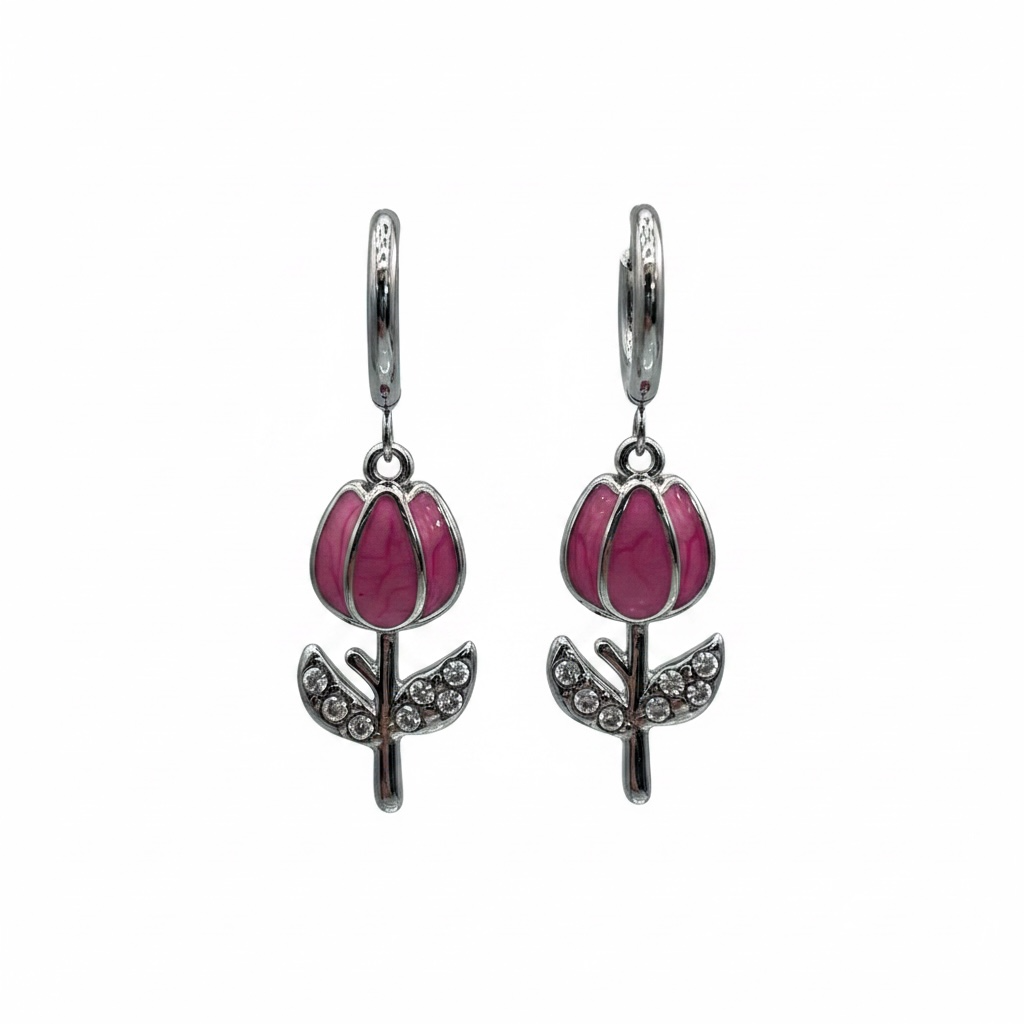 Orecchini Tulipan inox