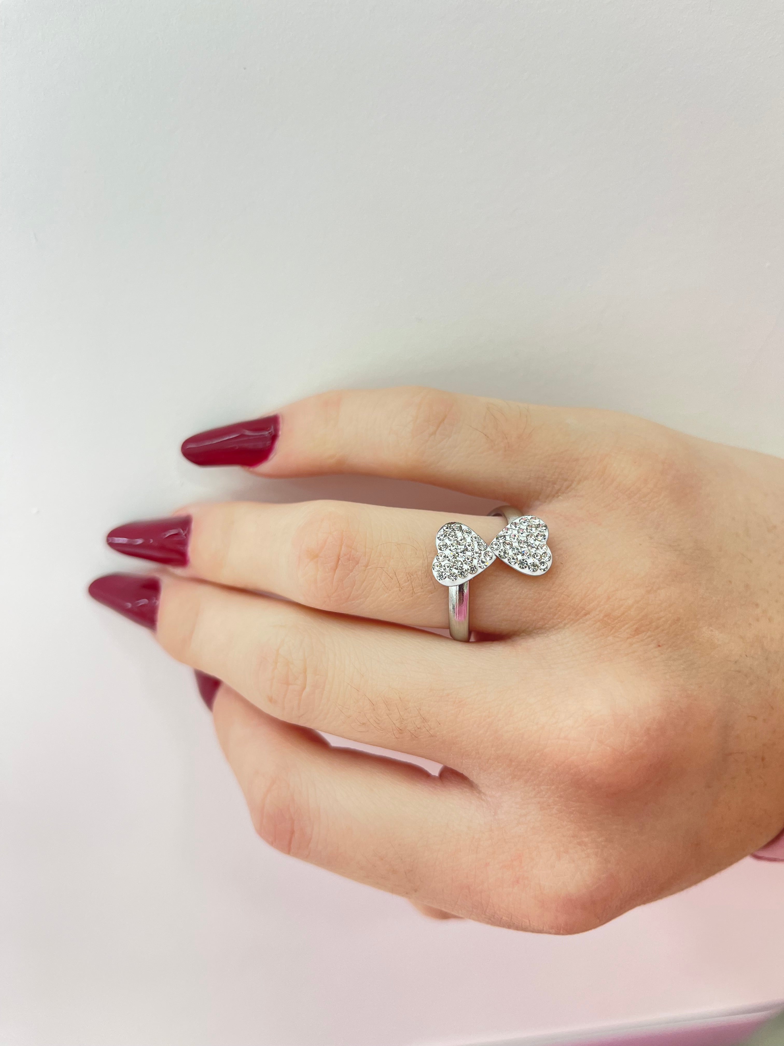 Anello double heart