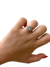 Anello girasole in acciaio inossidabile
