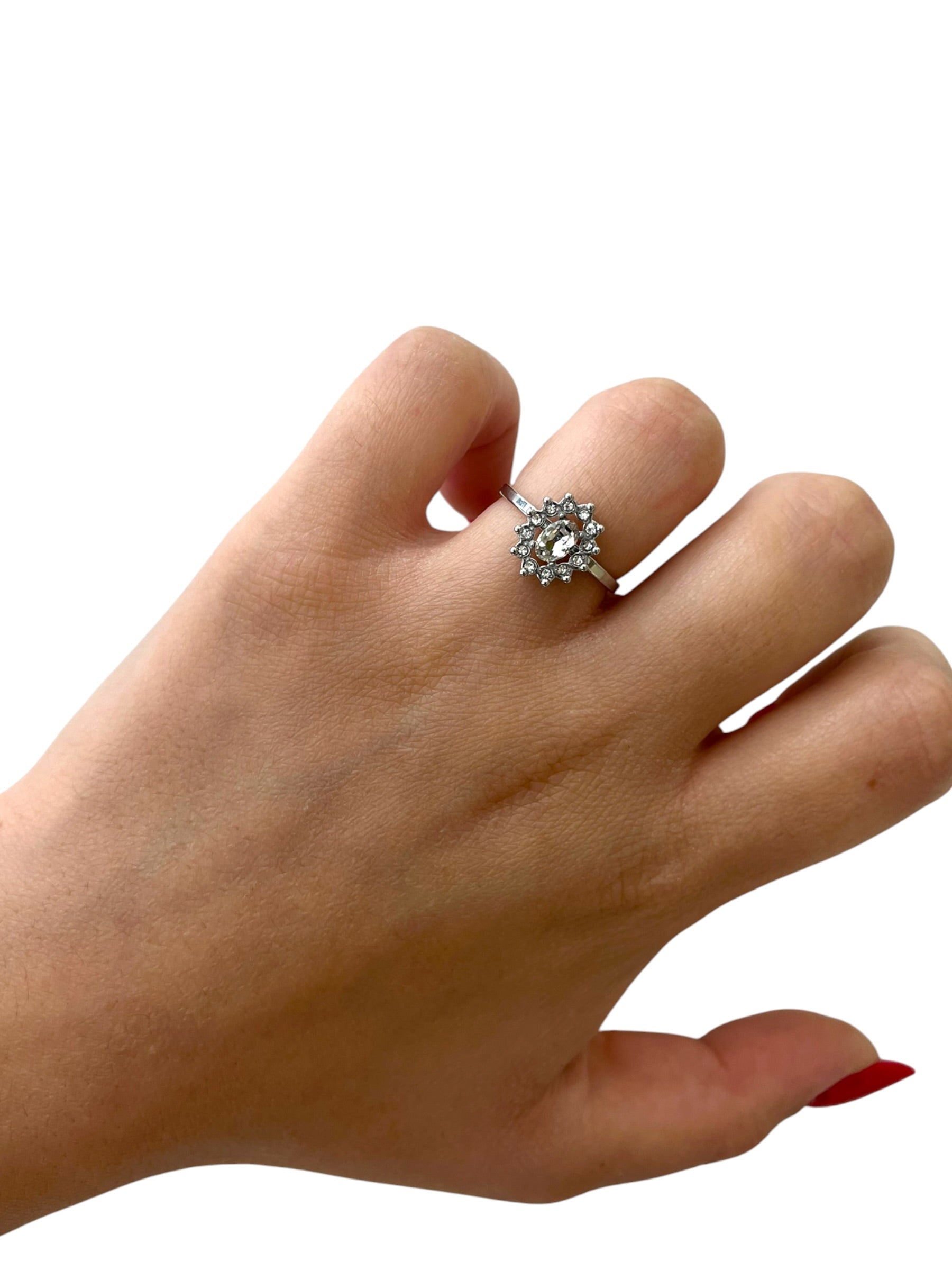 Anello girasole in acciaio inossidabile