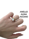 Anello alina acciaio