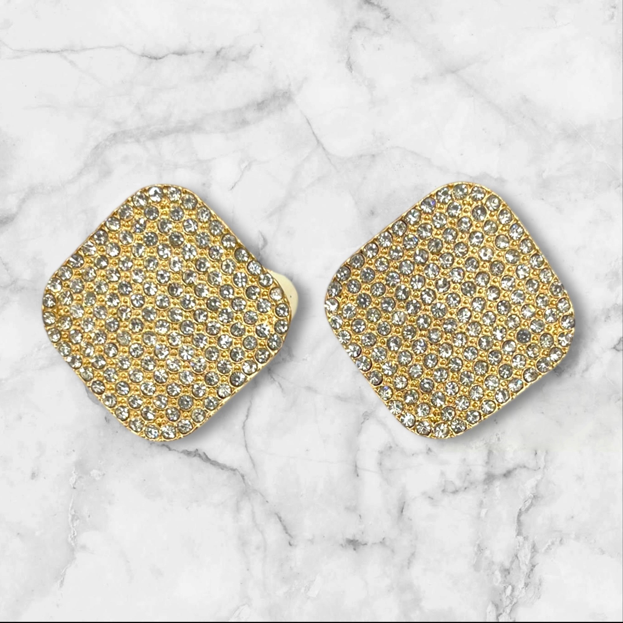 Orecchini triangolo strass