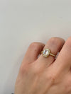 Anello ottagonale strass inossidabile