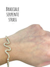 Bracciale serpente strass