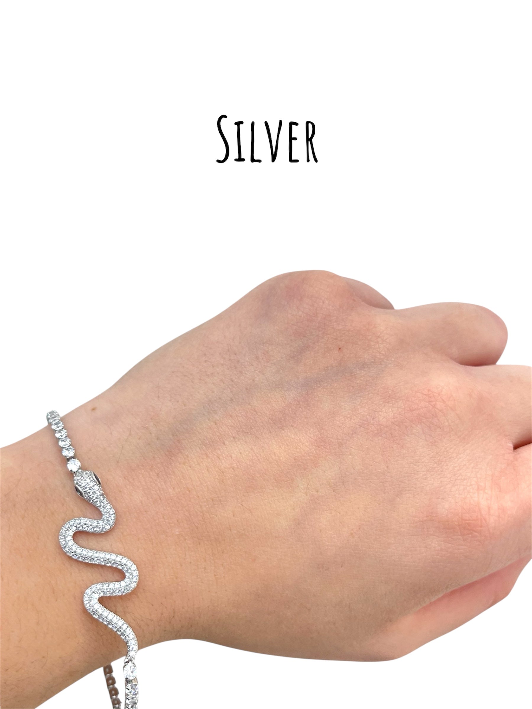 Bracciale serpente strass