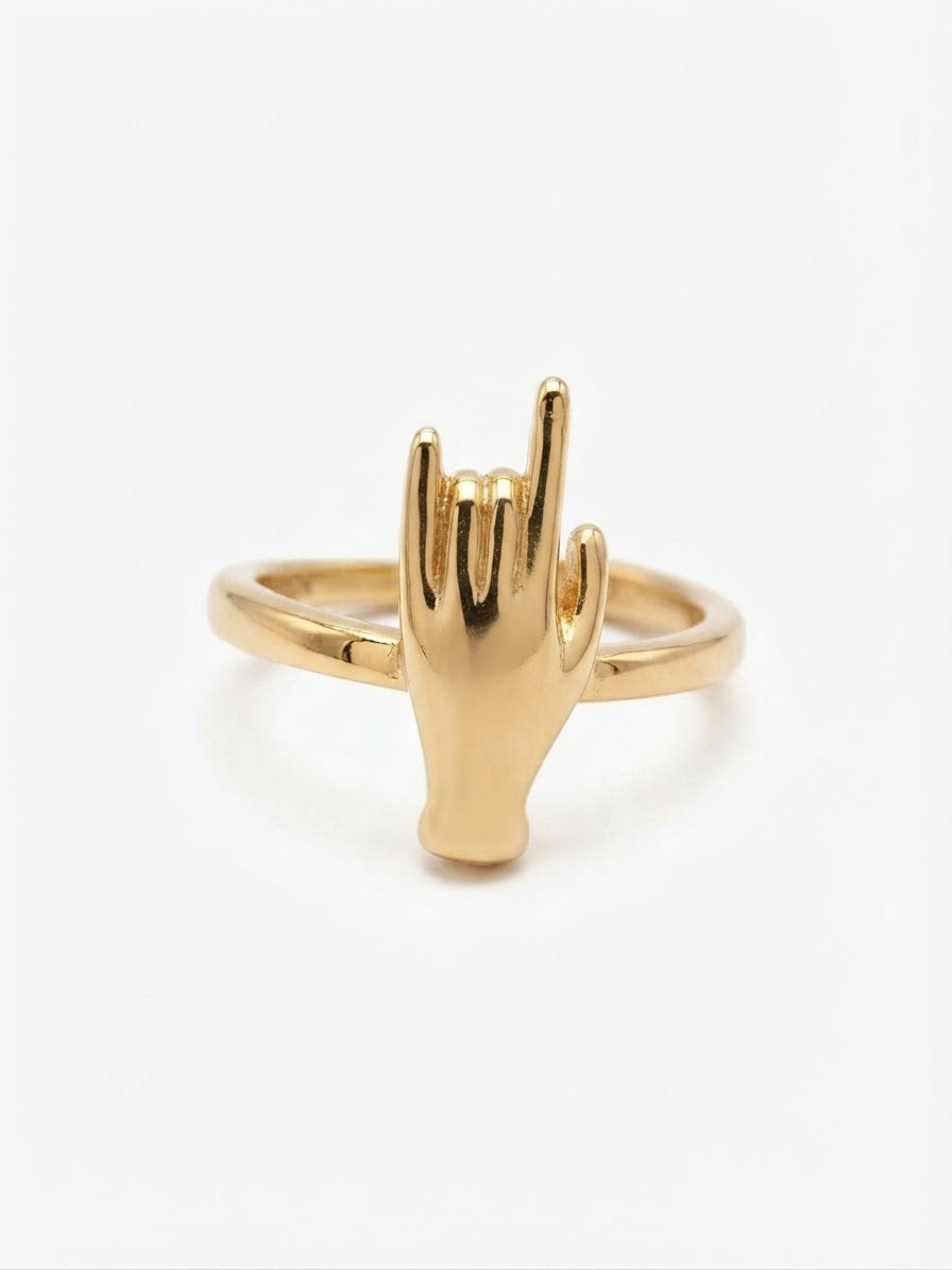 Anello Cornetto Rock