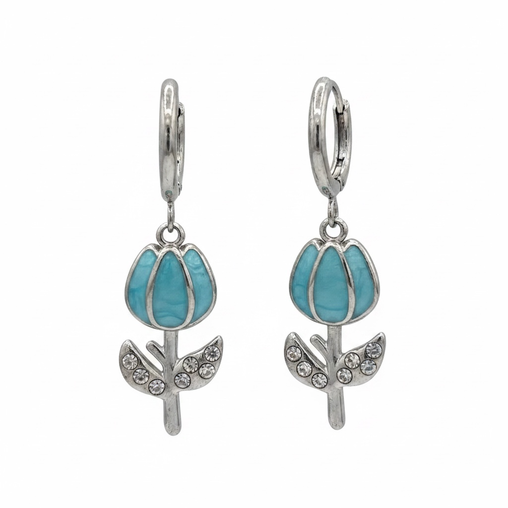 Orecchini Tulipan inox